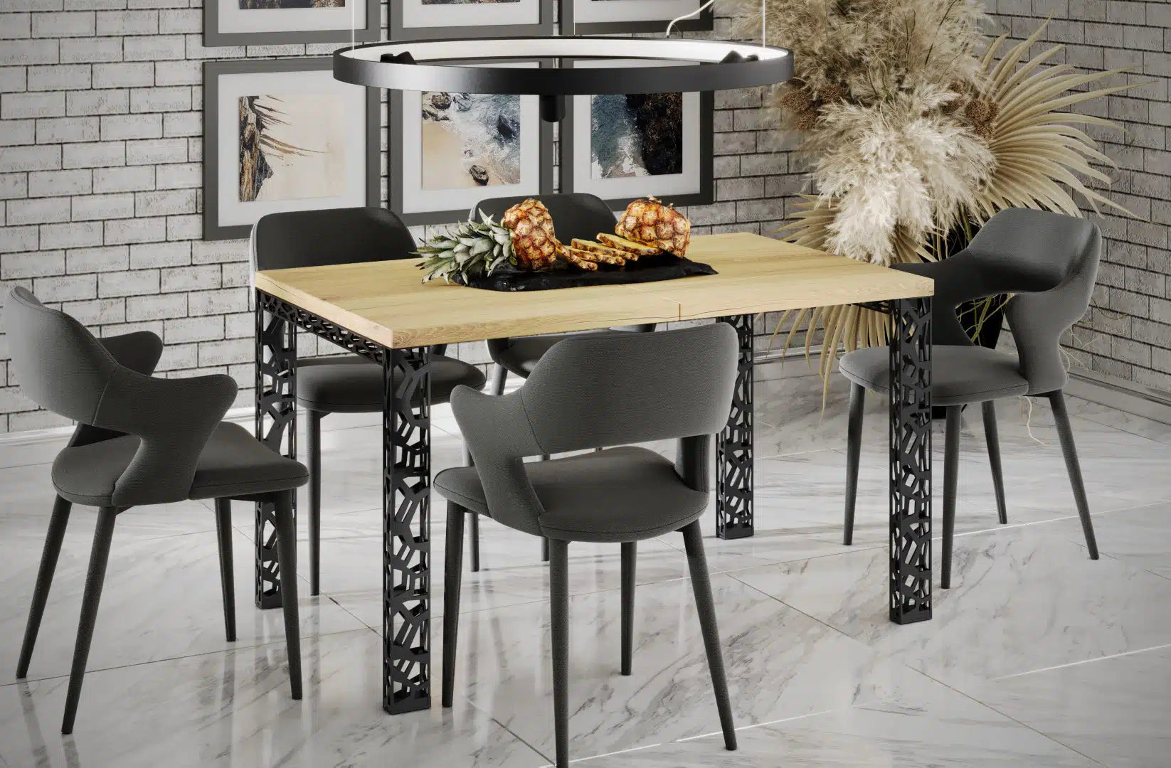 Der exquisite, ausziehbaren Holz Esstisch Matio von Endo Möbel - ein wahrer Blickfang für Ihr Esszimmer! Mit seiner innovativen Ausziehfunktion ist dieser Tisch perfekt für gesellige Abende mit Familie und Freunden geeignet