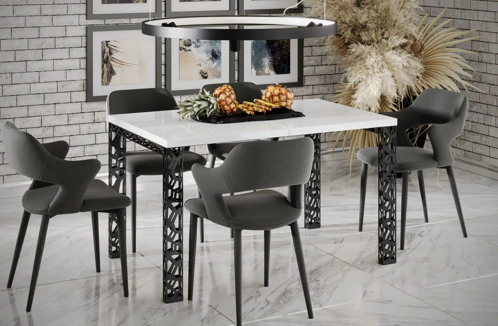 Der exquisite, ausziehbaren Holz Esstisch Matio von Endo Möbel - ein wahrer Blickfang für Ihr Esszimmer! Mit seiner innovativen Ausziehfunktion ist dieser Tisch perfekt für gesellige Abende mit Familie und Freunden geeignet