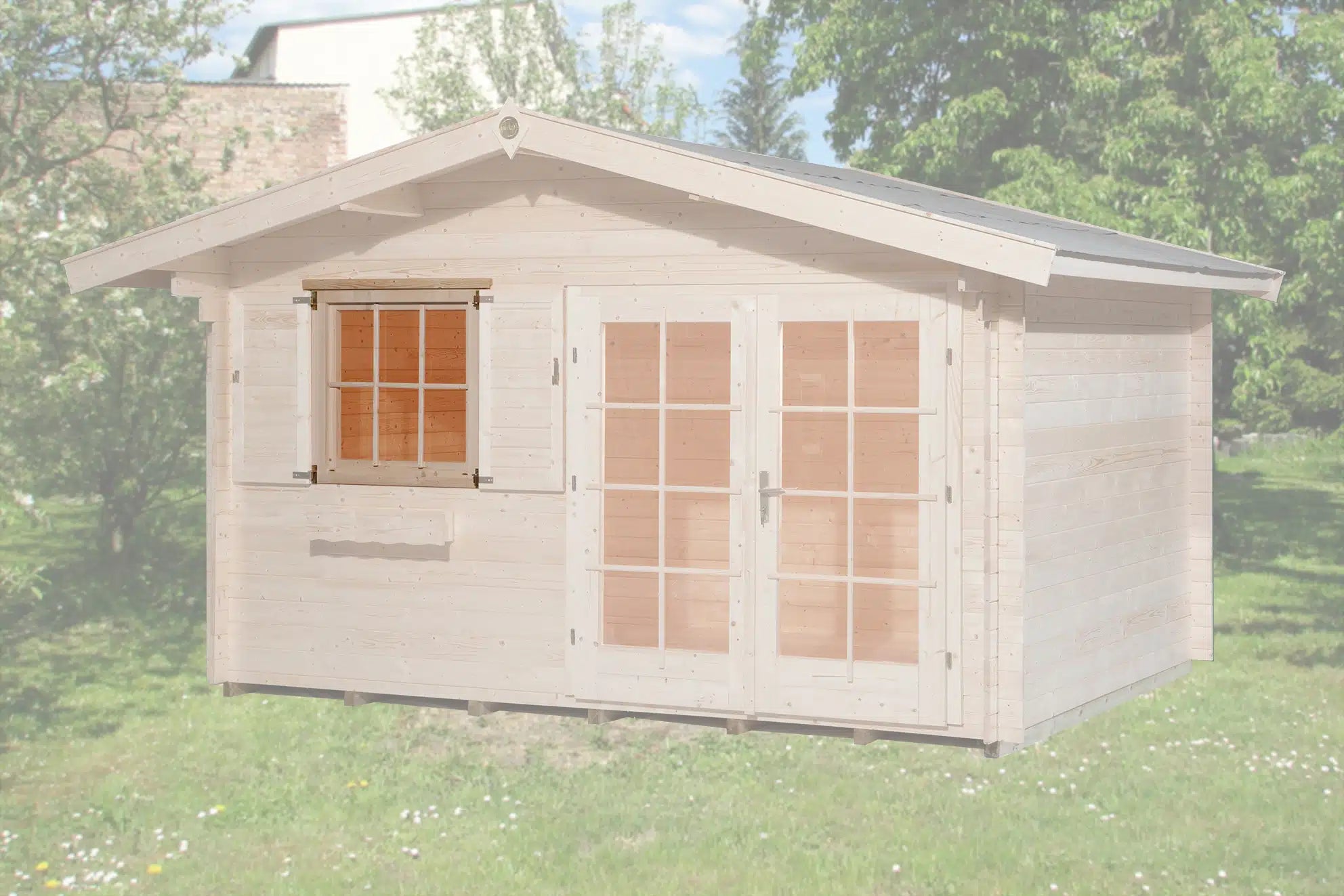 Einzel,-Doppelfenster für Gartenhaus 45 mm, verschiedene Größen