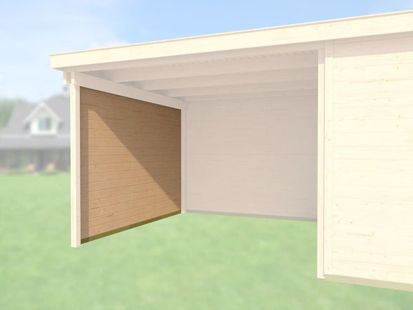 Seitenwand 21 mm, für Haustyp 126 und 172 anthrazit, Tiefe 295 cm