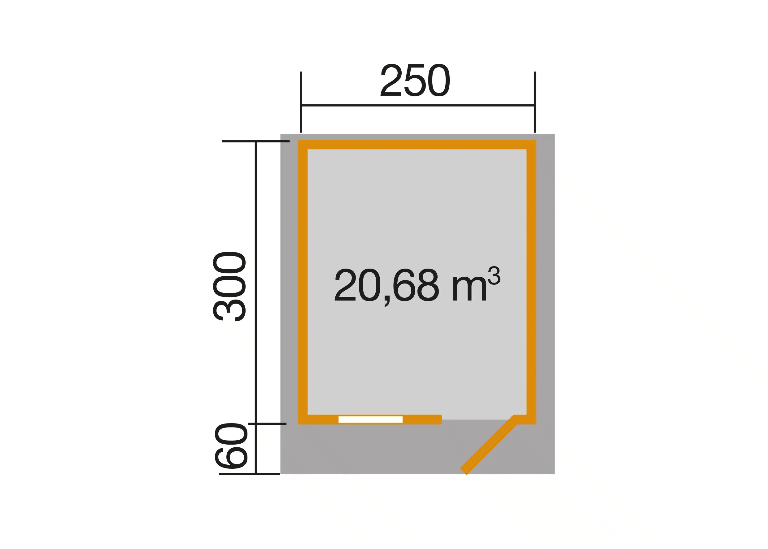 gartenhaus maße 300x250