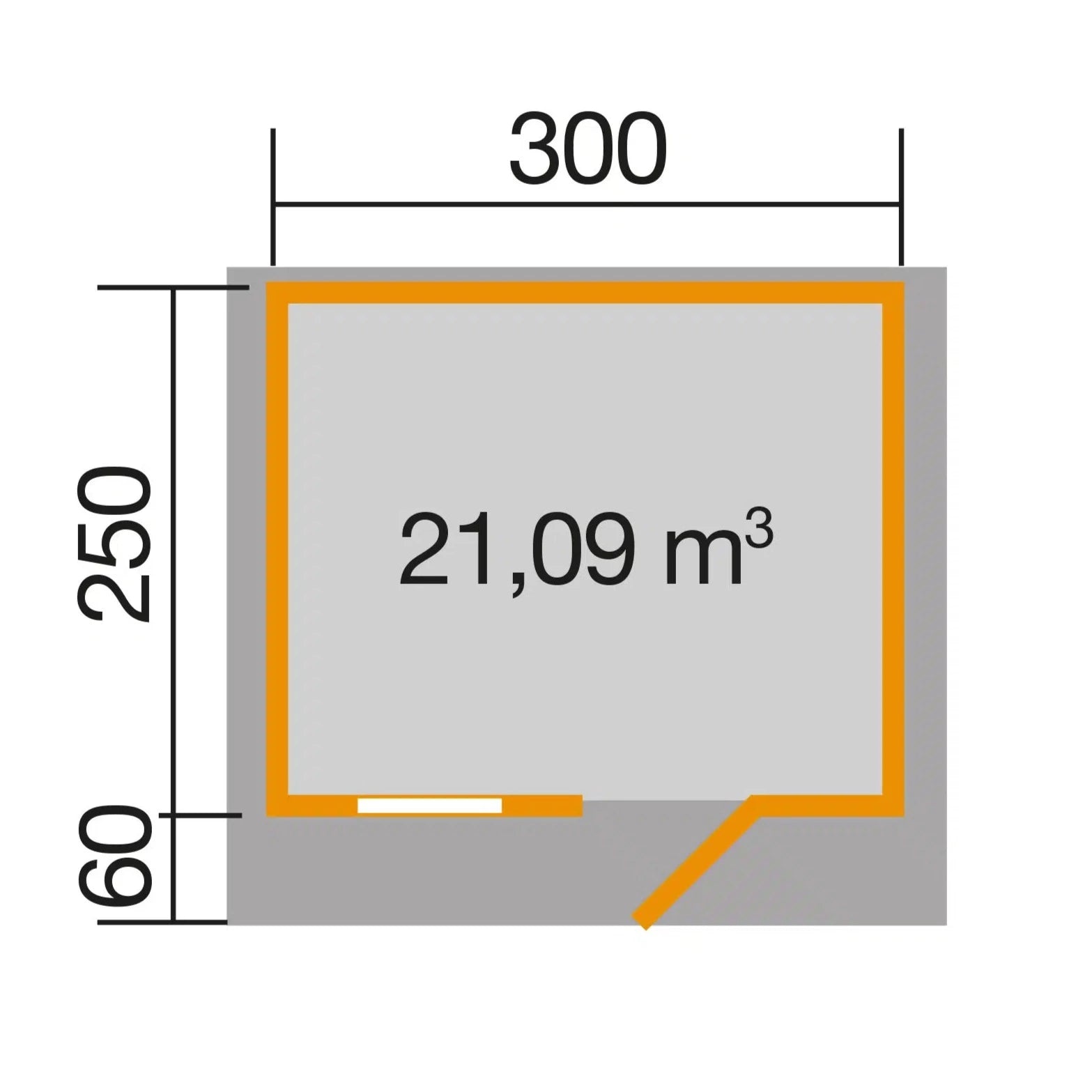 gartenhaus maße 300x250