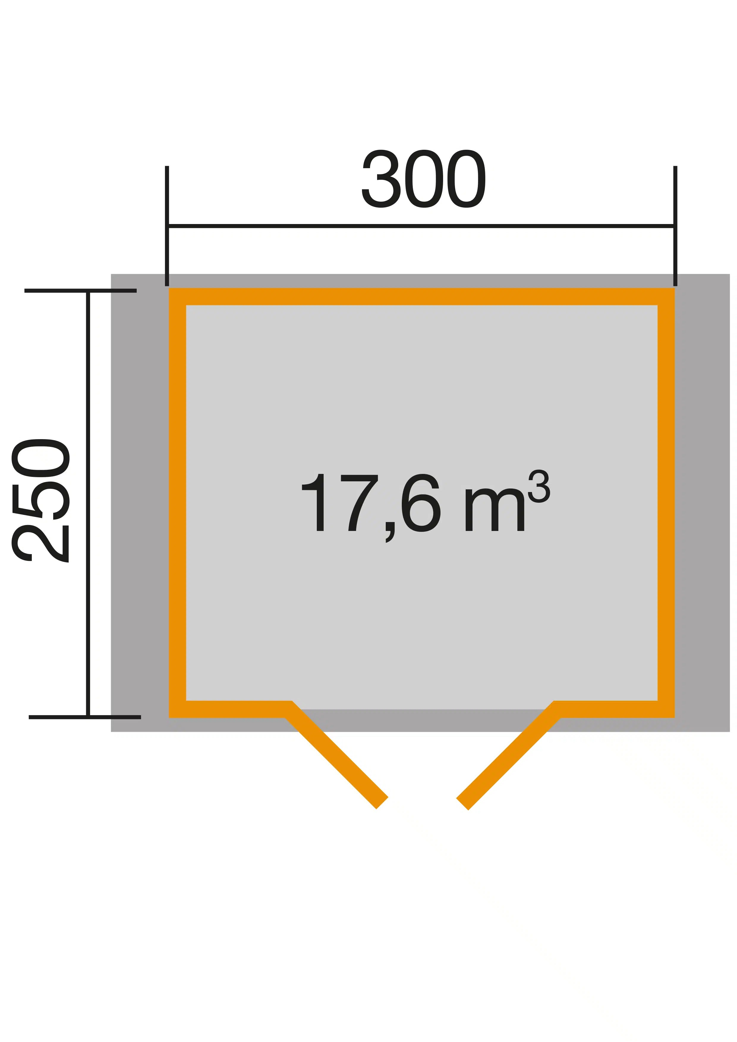 Gartenhaus maße 300x250