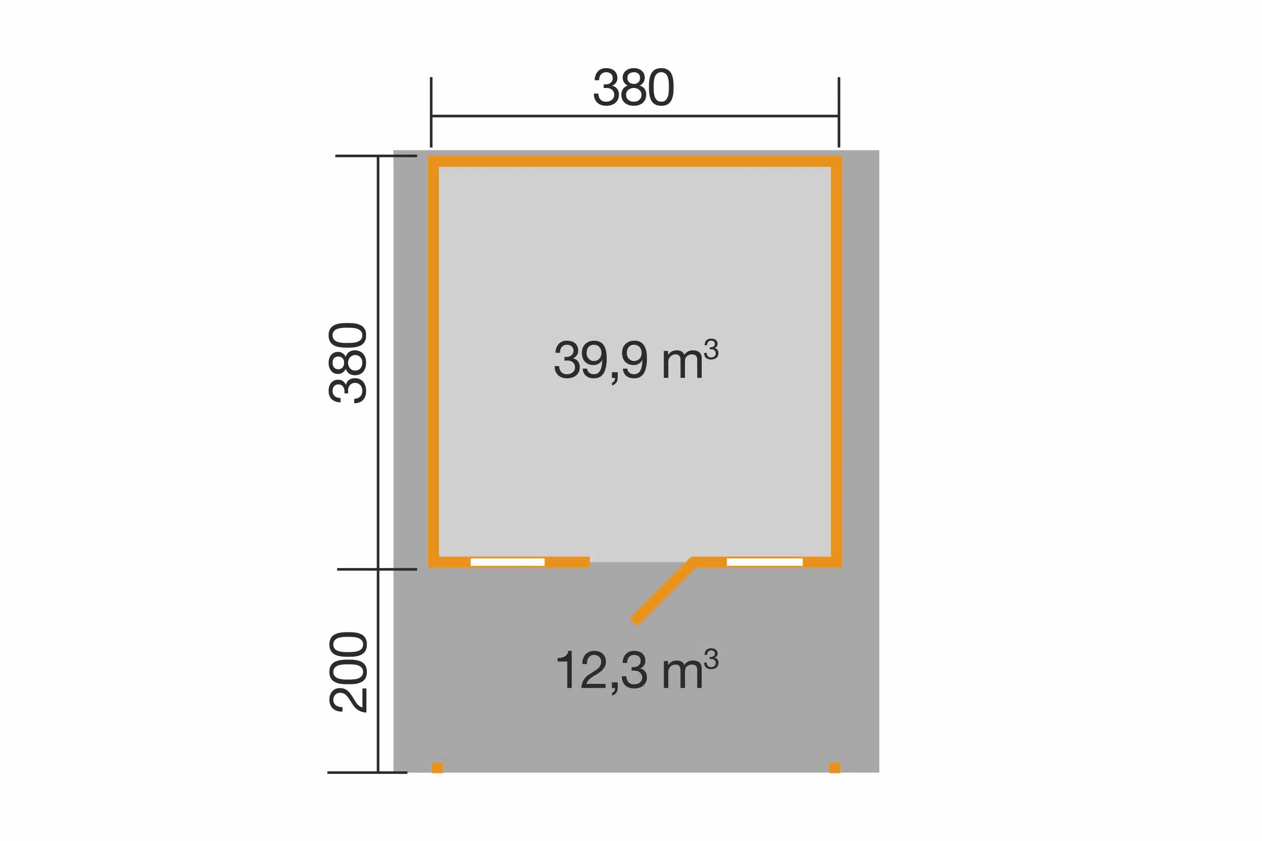 Gartenhaus Maße 380x580