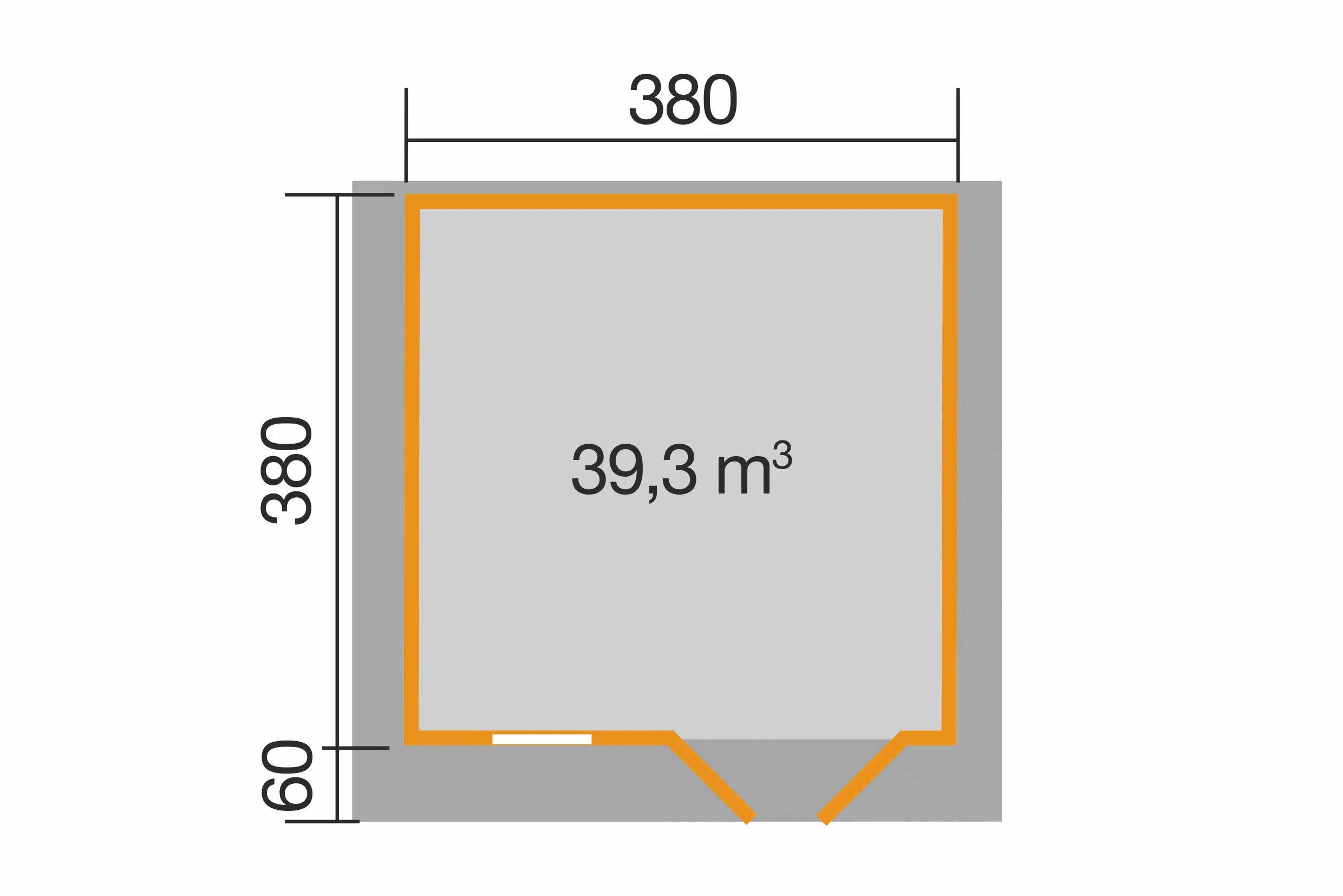 Gartenhaus Maße 380x380
