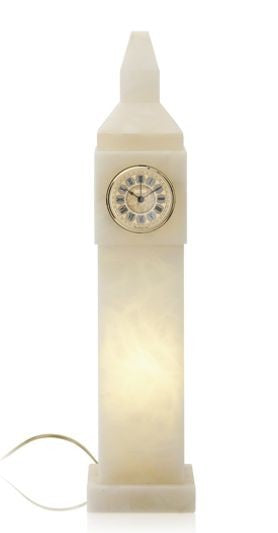Alabasterlampe BIG BEN Creme - Original ALATURA Alabasterleuchte