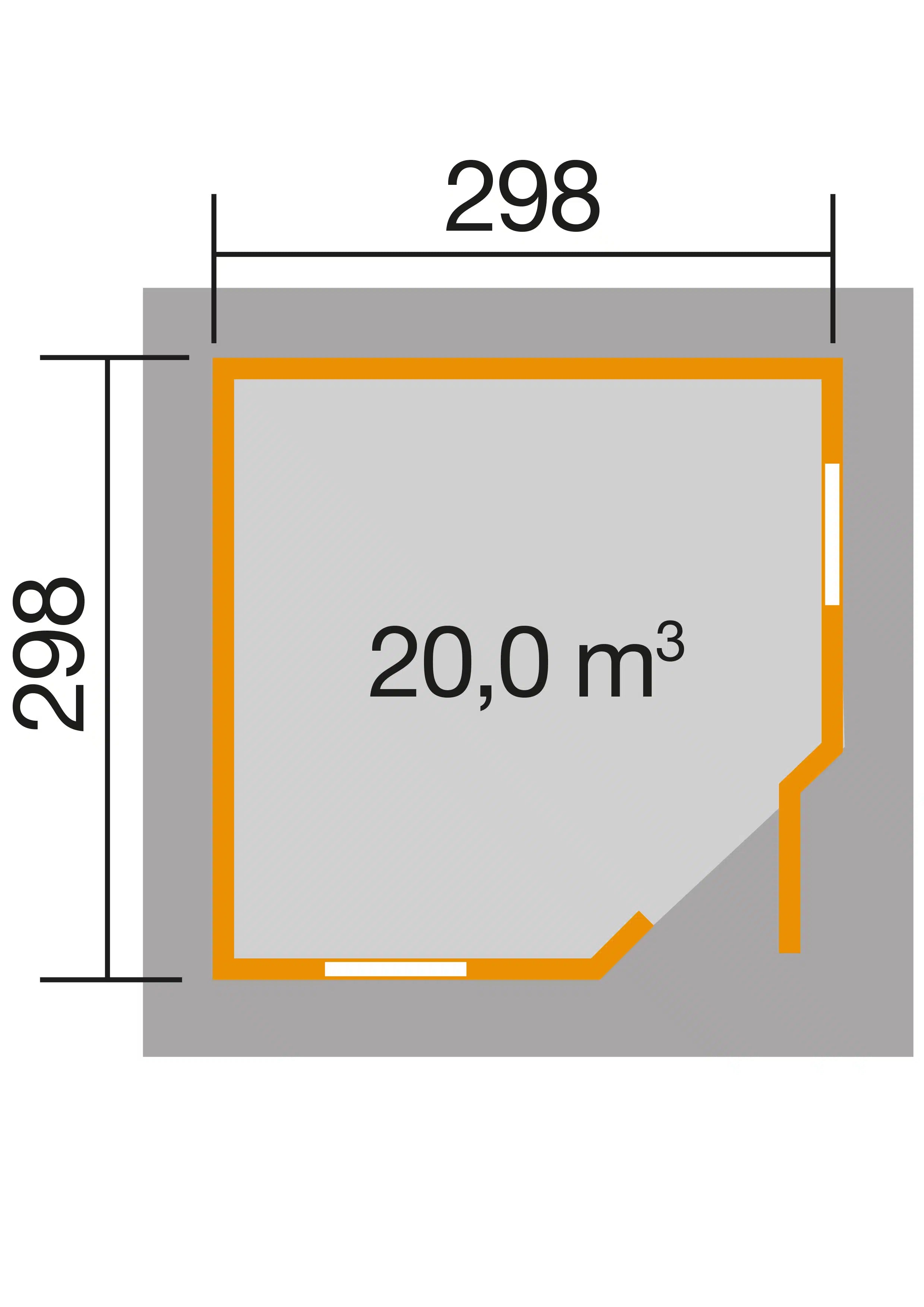 Gartenhaus Maße 298x298