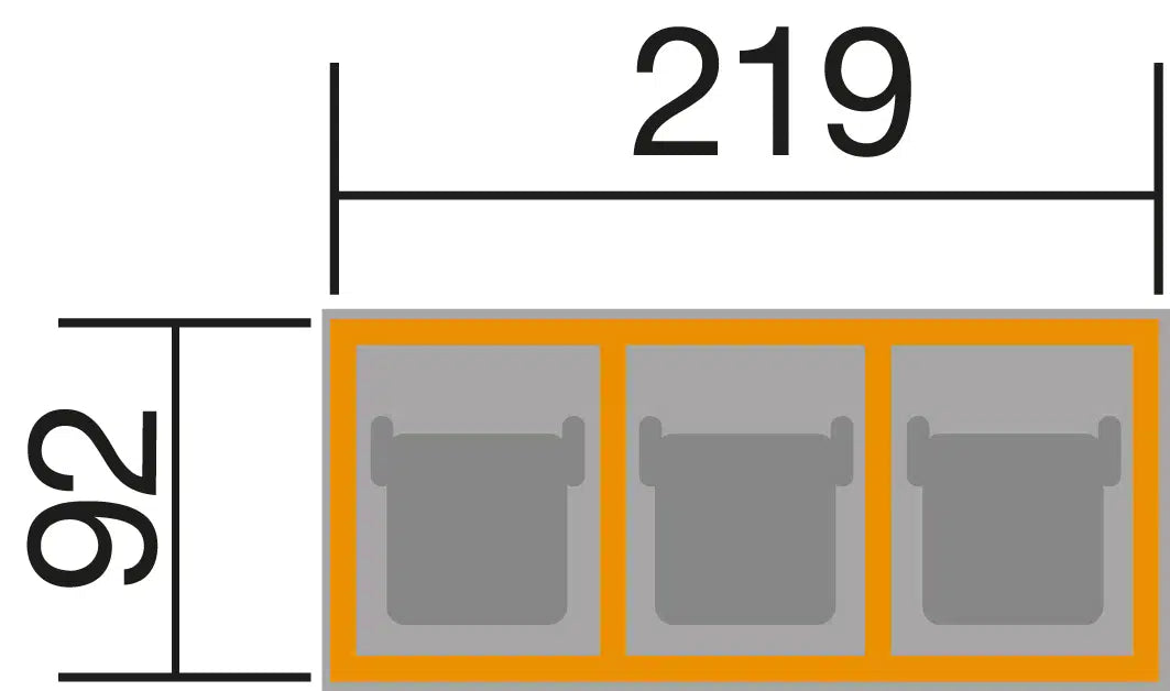 Mülltonnenbox für 2 oder 3 Tonnen, imprägniert in 2 Farben
