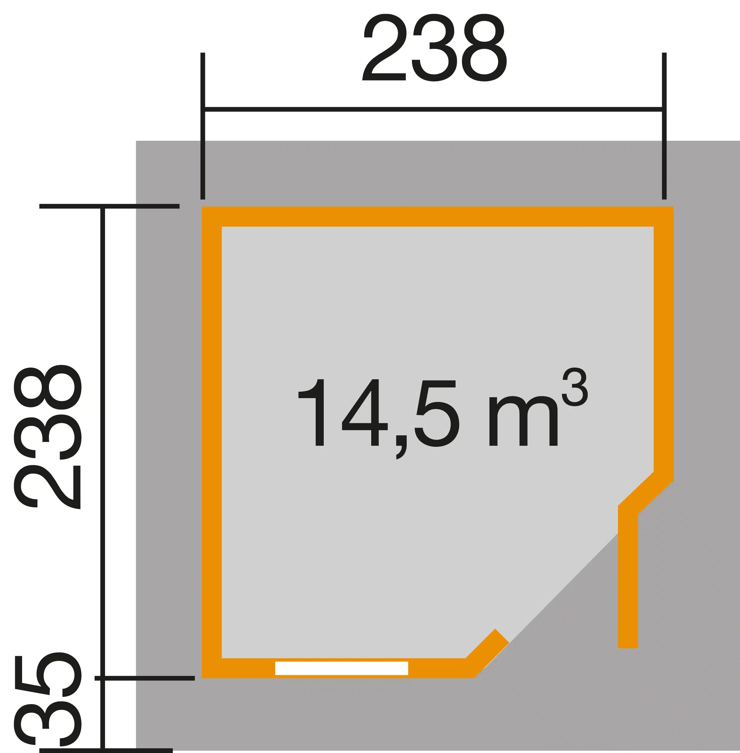 Gartenhaus maße 238x238
