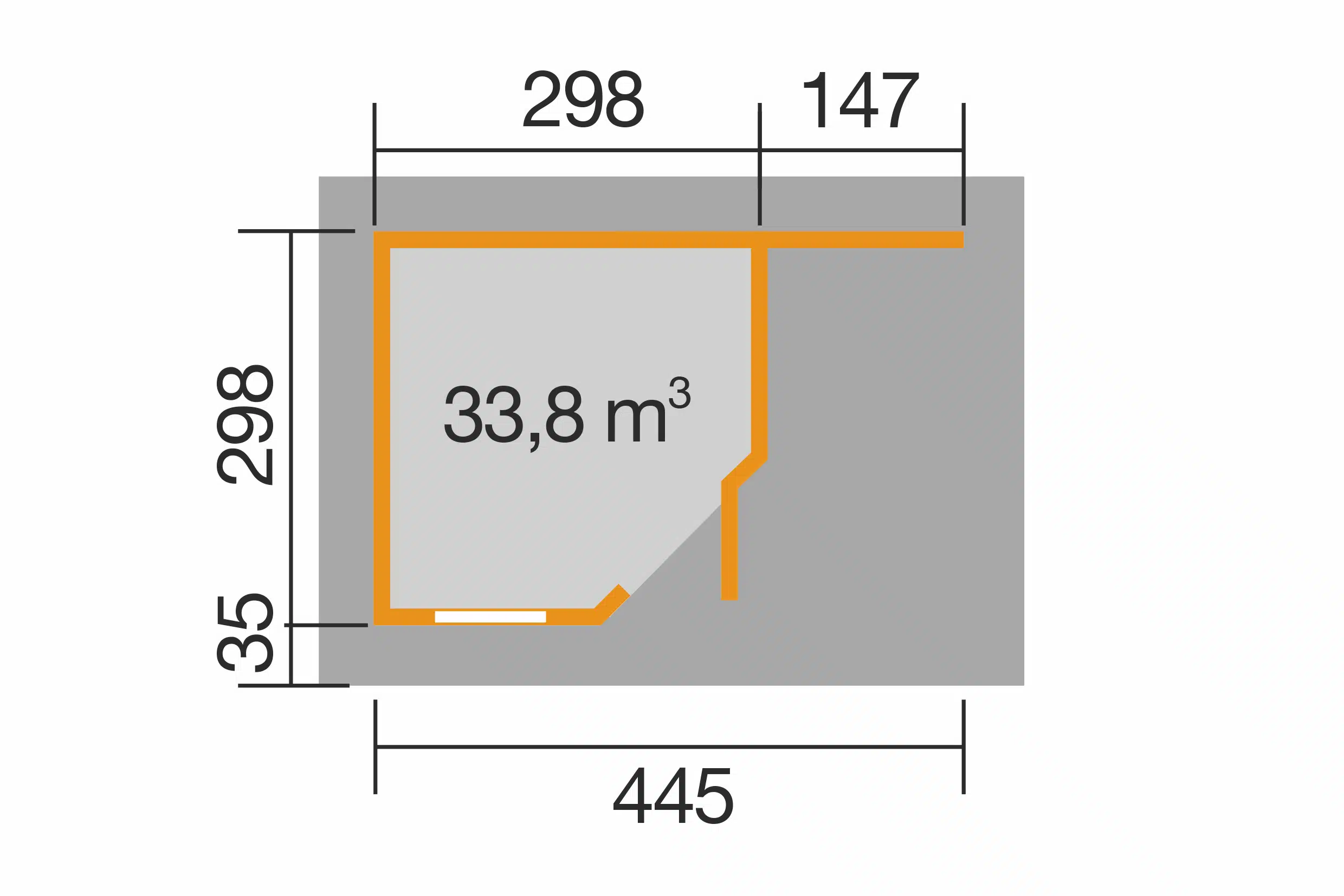 Gartenhaus Maße 445x298