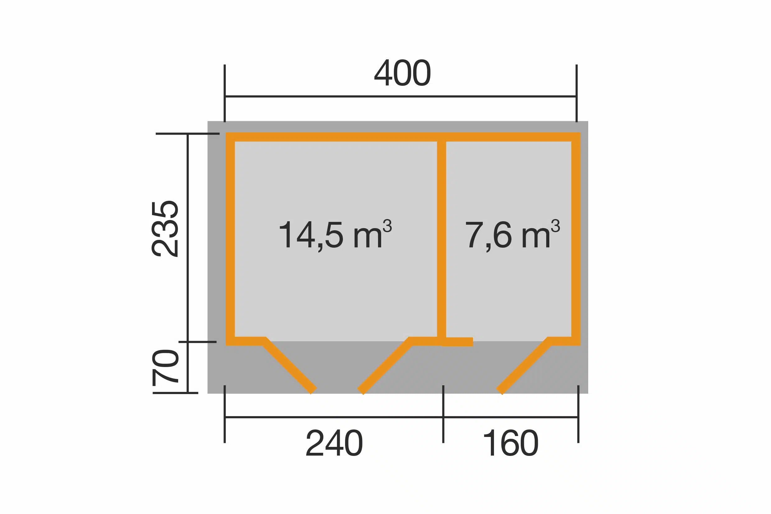 Gartenhaus Maße 400x235