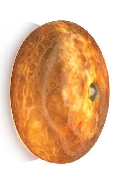 Alabaster Wandlampe Donut Creme LED - Original ALATURA Alabasterleuchte