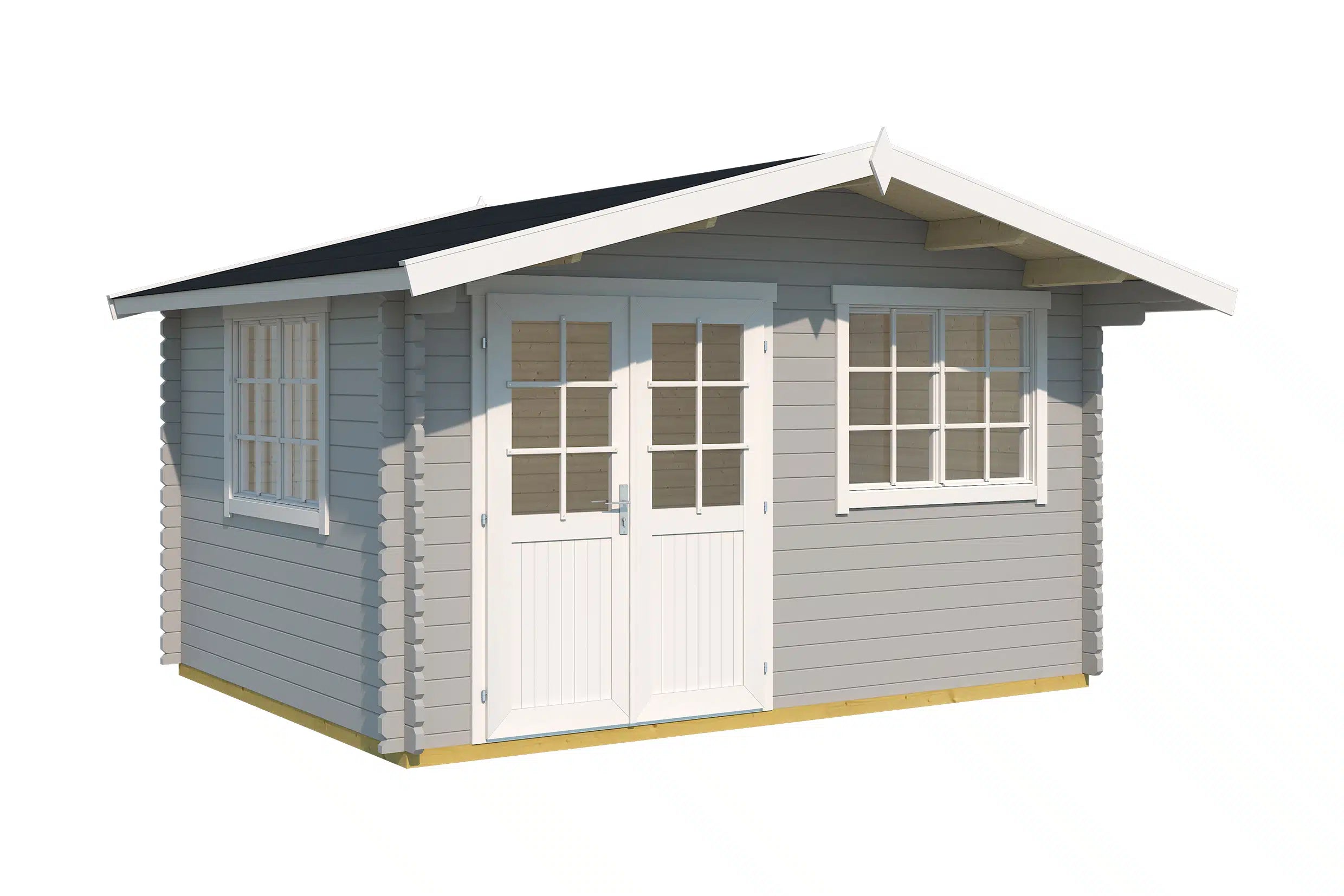 weka gartenhaus in grau mit satteldach fichtenholz