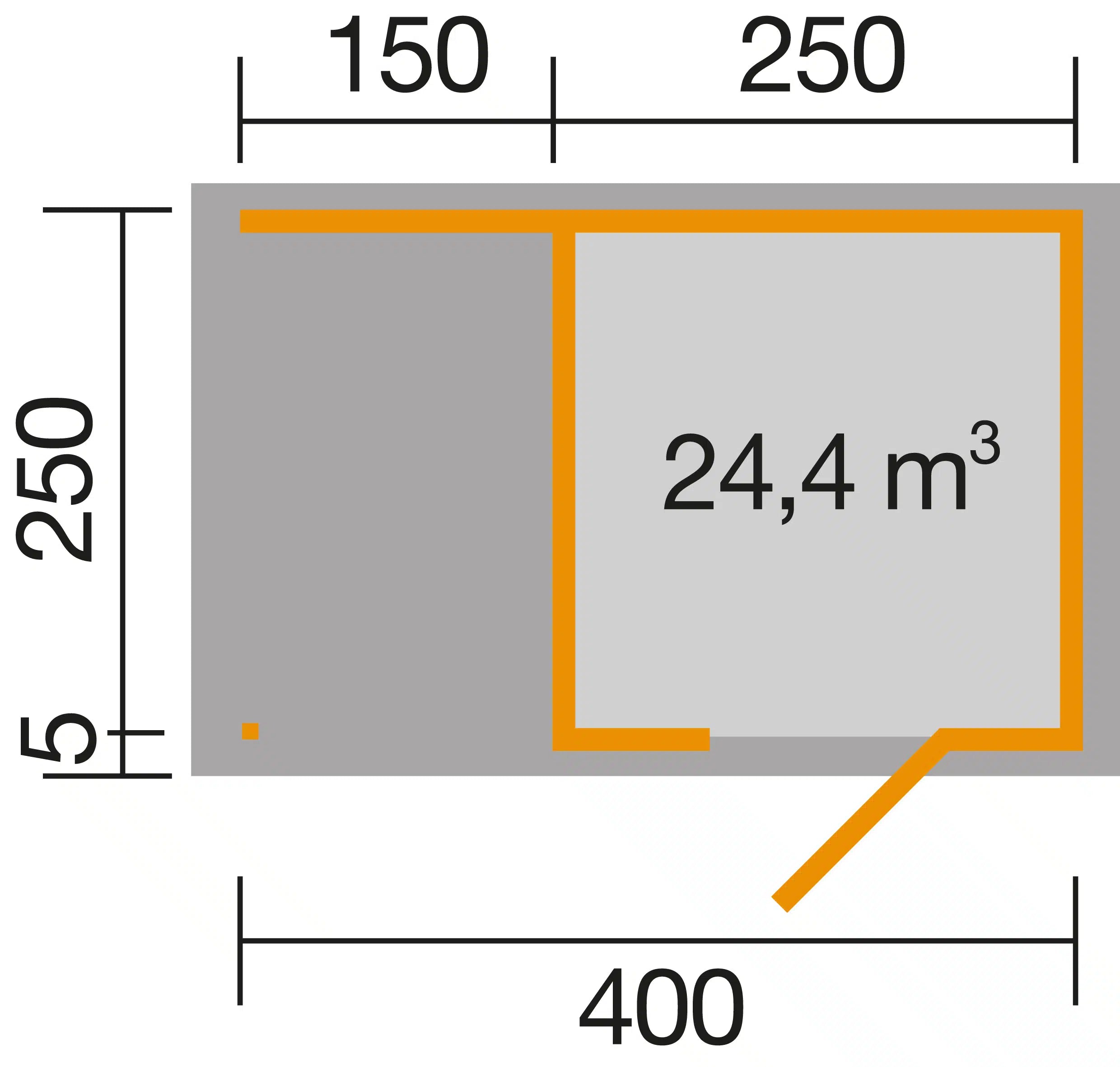 Gartenhaus Maße 400x250