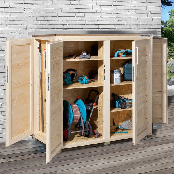 garten weka gartenschrank aus fichtenholz - verstauen sie ihre Werkzeuge