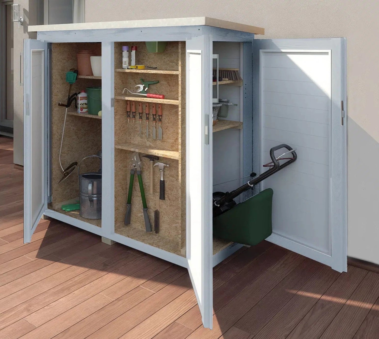 garten weka gartenschrank aus fichtenholz - verstauen sie ihre Werkzeuge