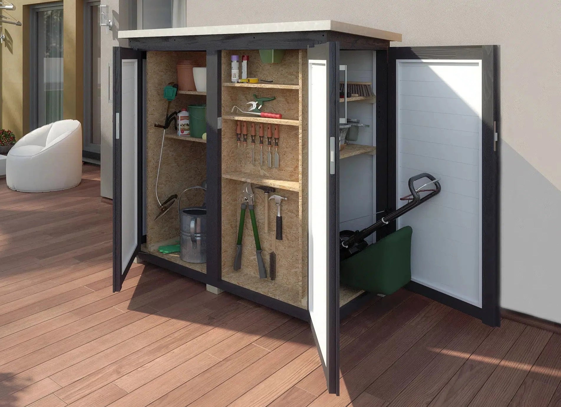 garten weka gartenschrank aus fichtenholz - verstauen sie ihre Werkzeuge