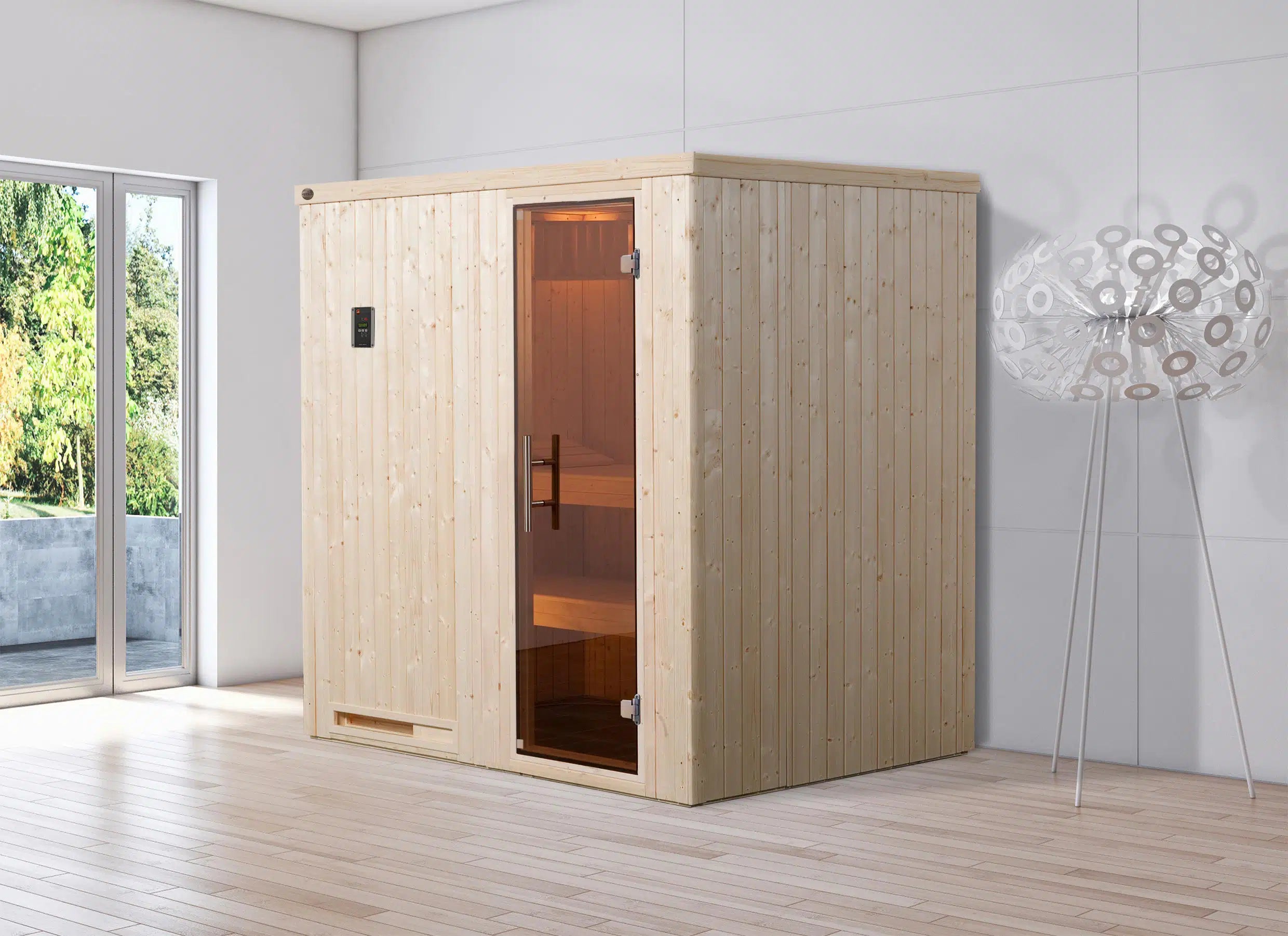 Elementsauna HALMSTAD in verschiedenen Varianten