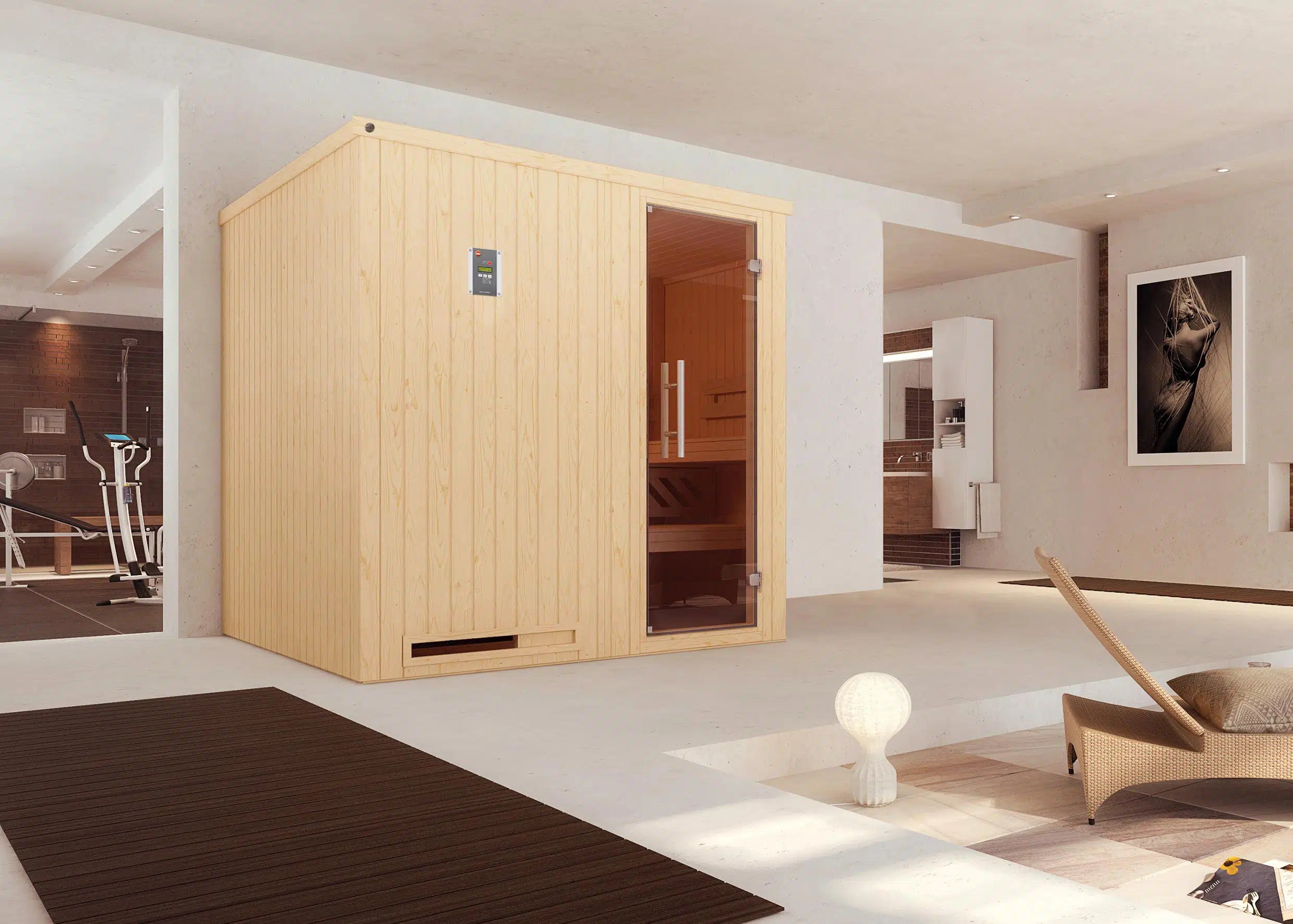 Elementsauna HALMSTAD in verschiedenen Varianten