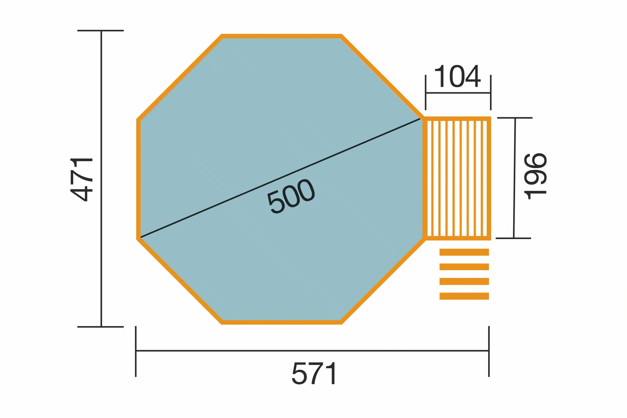 Massivholzpool Typ 593 B