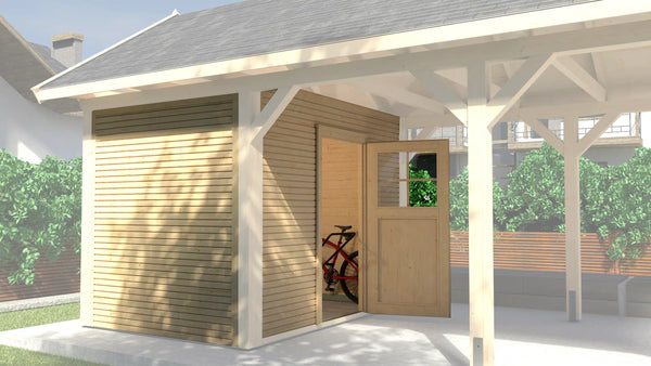 Geräteraum für LH-Carport, natur, 28 mm