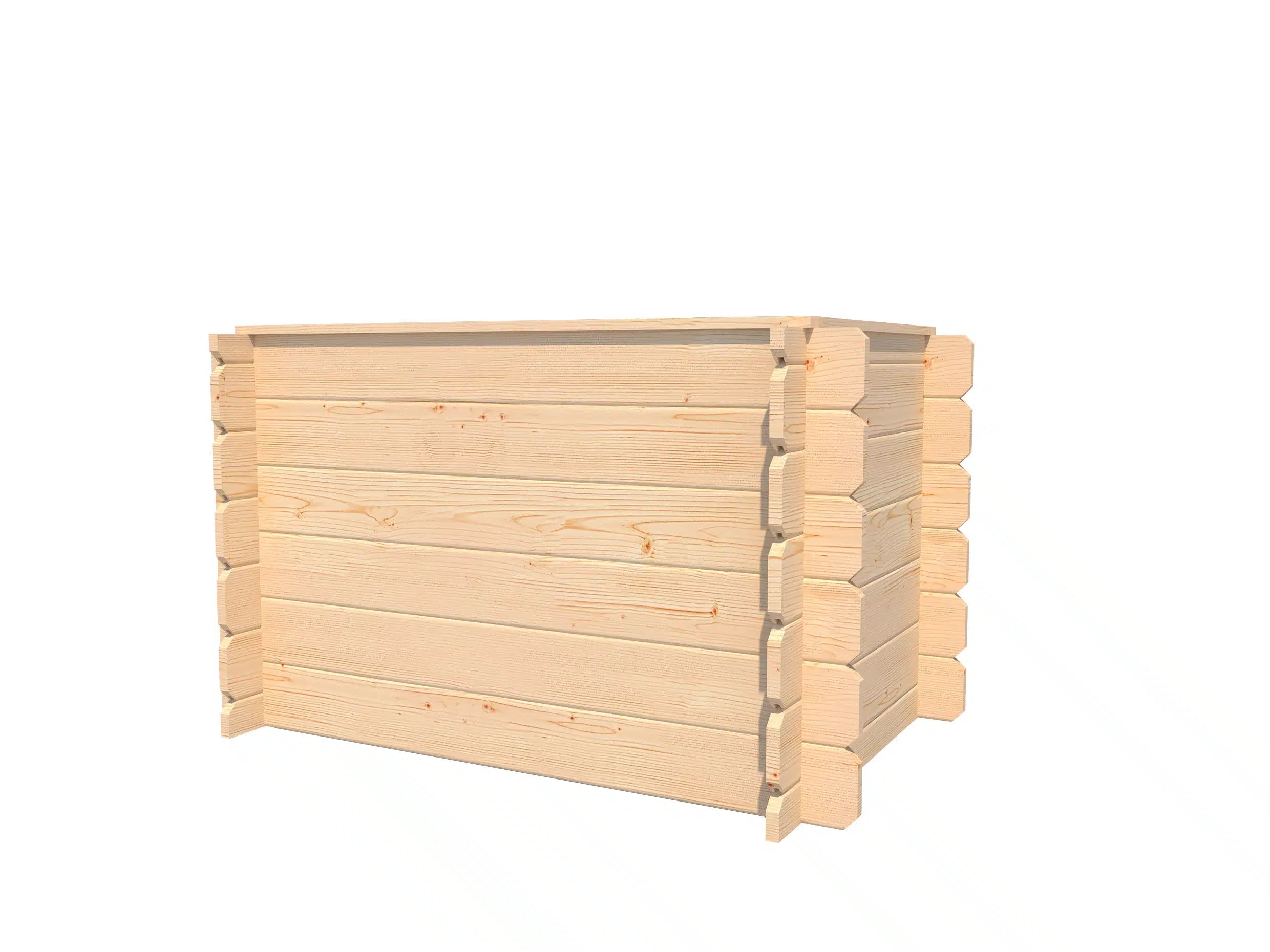 garten weka profi hochbeet aus fichtenholz - rückenfreundlich zu gärtnern -klassische blockbohle inkl- innenfolie - bestes wachstum für frische blumen