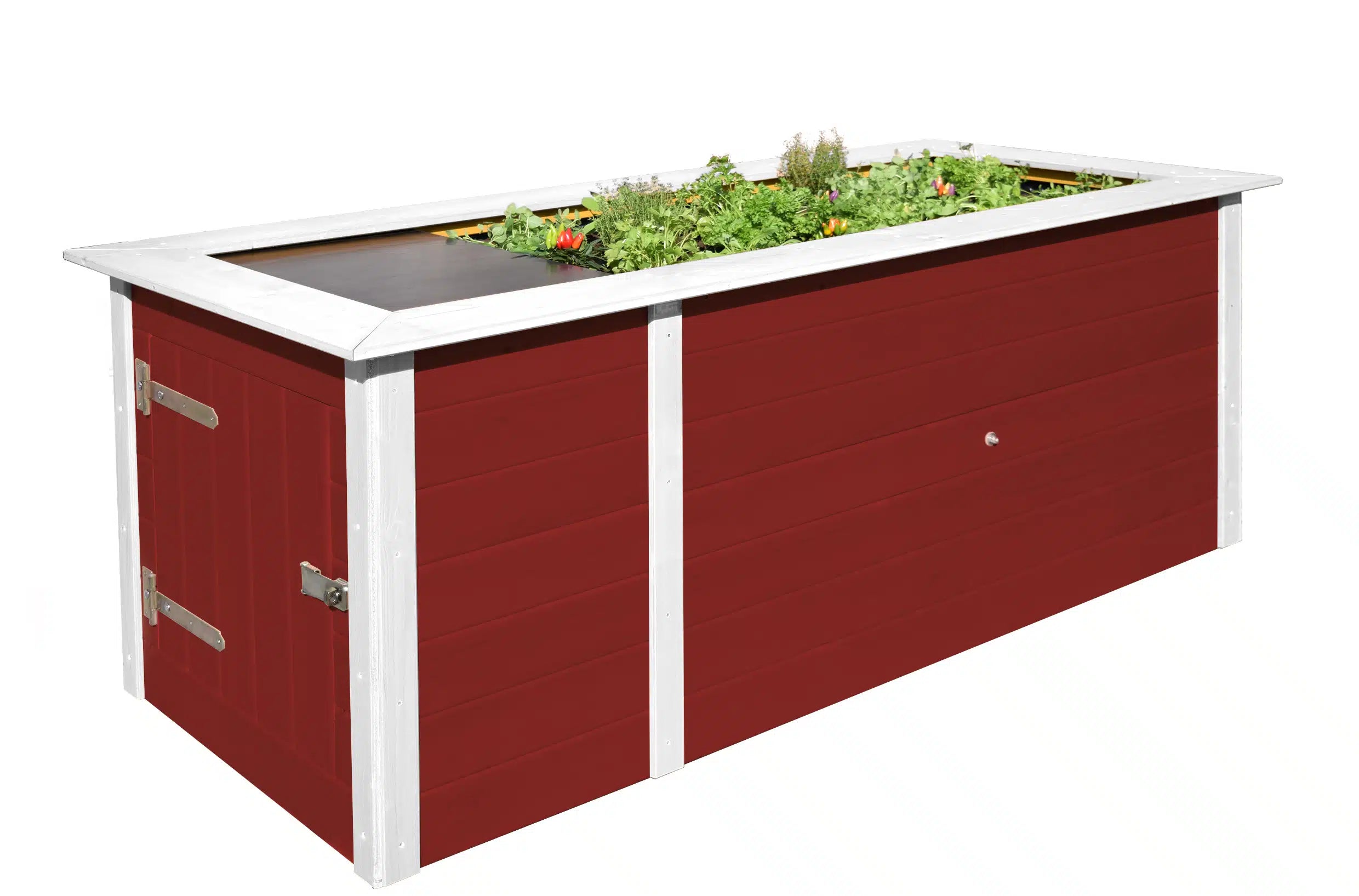 garten weka profi hochbeet aus fichtenholz inkl. abstellraum - rückenfreundlich zu gärtnern - bestes wachstum für frische kräuter und blumen
