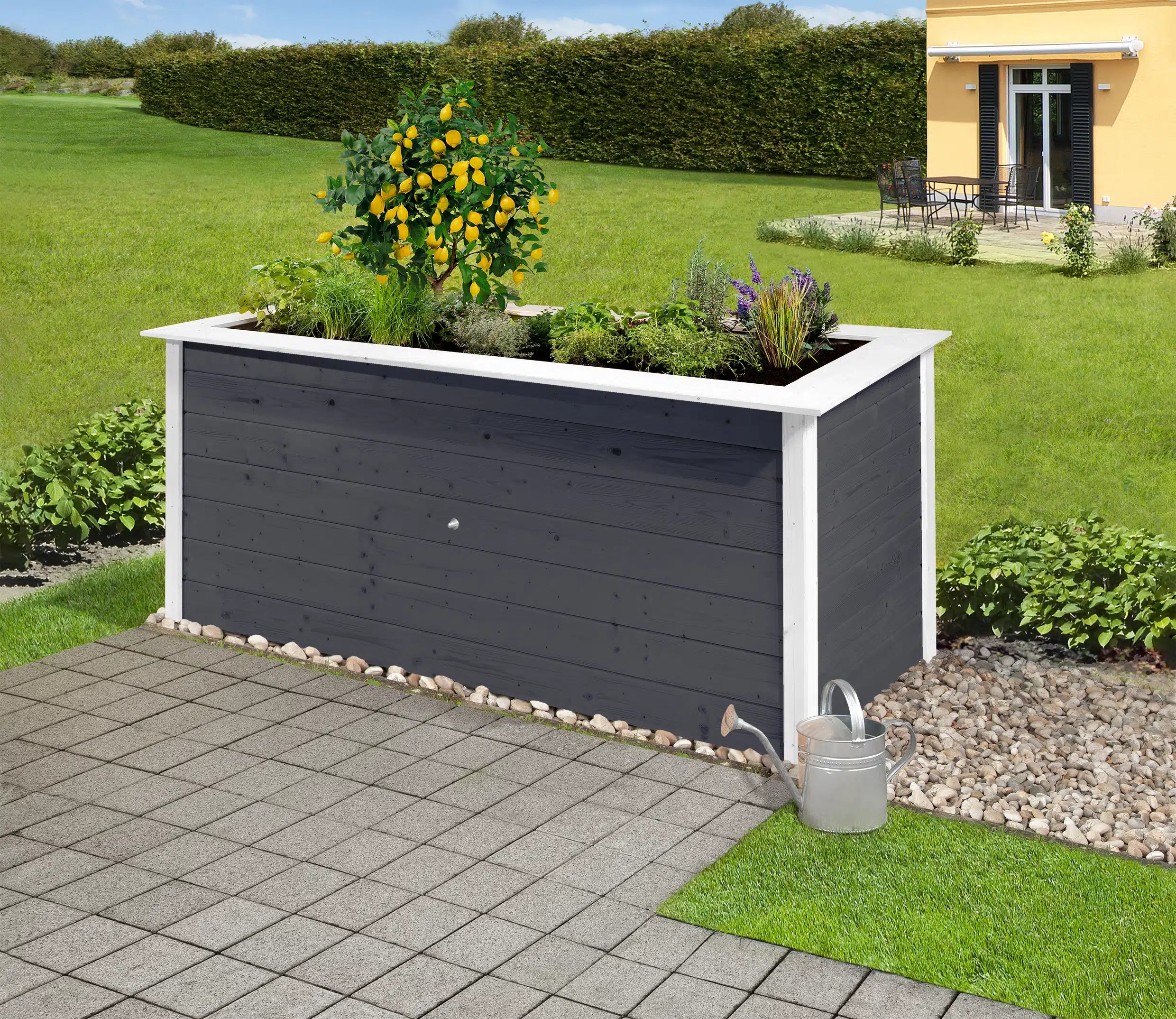 garten weka profi hochbeet aus fichtenholz - rückenfreundlich zu gärtnern - bestes wachstum für frische kräuter und  blumen 