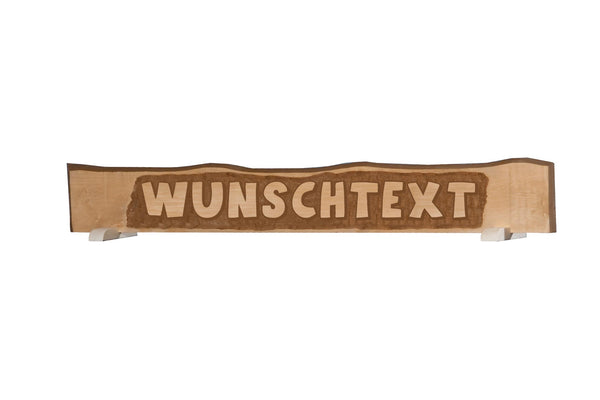 handgeschnitztes Massivholzschild mit individuellem Text, bis zu12 Buchstaben