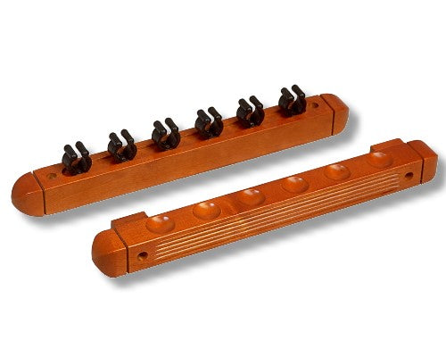 John West Billardqueue Wandhalterung für 6 Queues braun