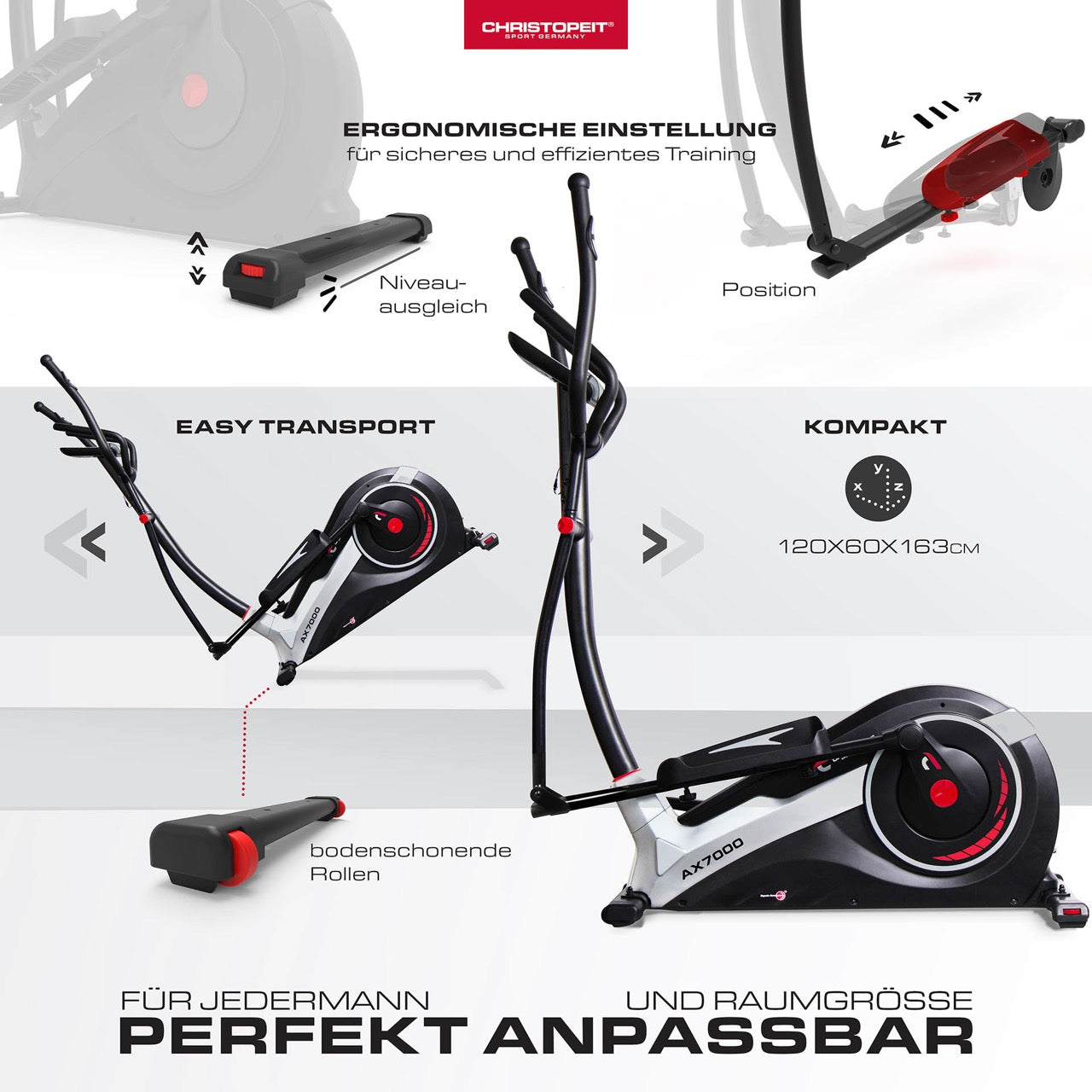 fitness christopeit sport crosstrainer ergometer- ausdauertraining und effektives cardio ganzkörpertraining
