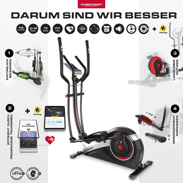 fitness christopeit sport crosstrainer ergometer- ausdauertraining und effektives cardio ganzkörpertraining