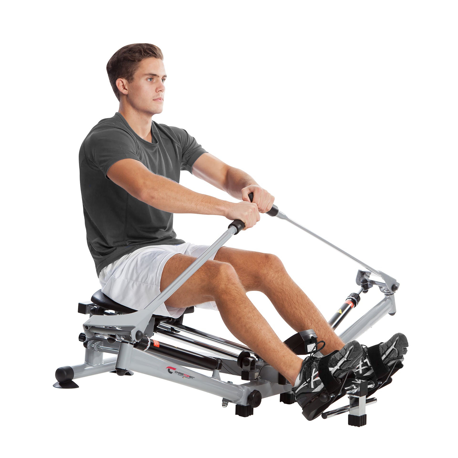 fitness christopeit sport rudergerät crosstrainer - ausdauer und effektives cardiotraining für zuhause - gelenkschonendes ganzkörpertraining