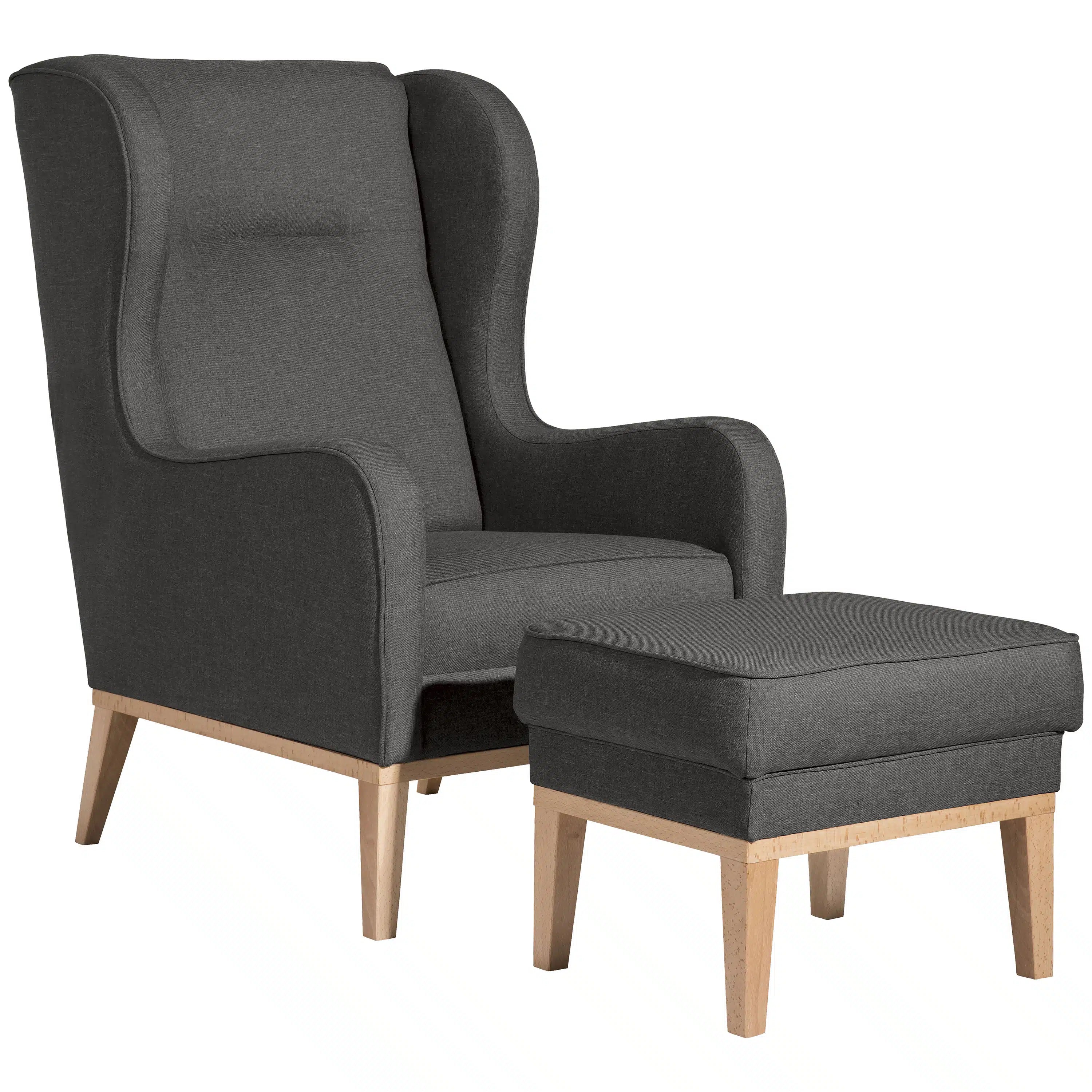 Angelo - Ohrenbackensessel - Hocker