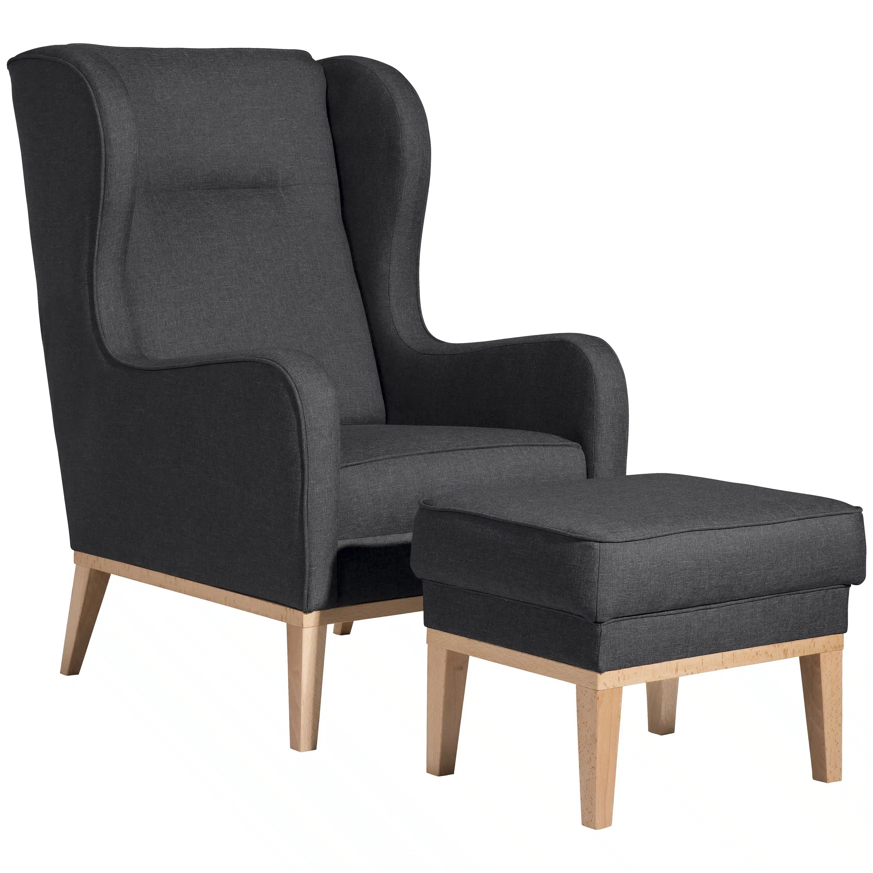 Angelo - Ohrenbackensessel - Hocker