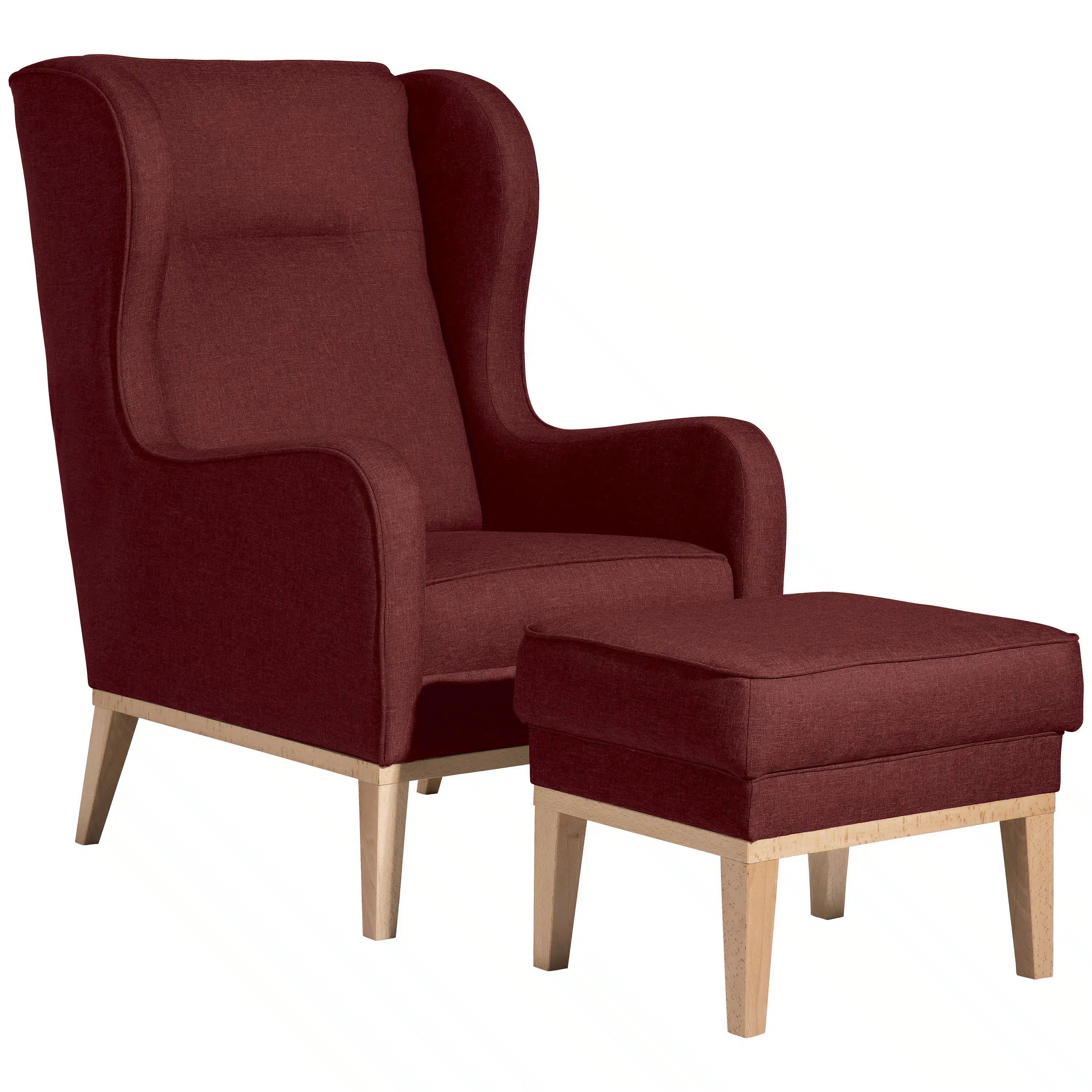 Angelo - Ohrenbackensessel - Hocker