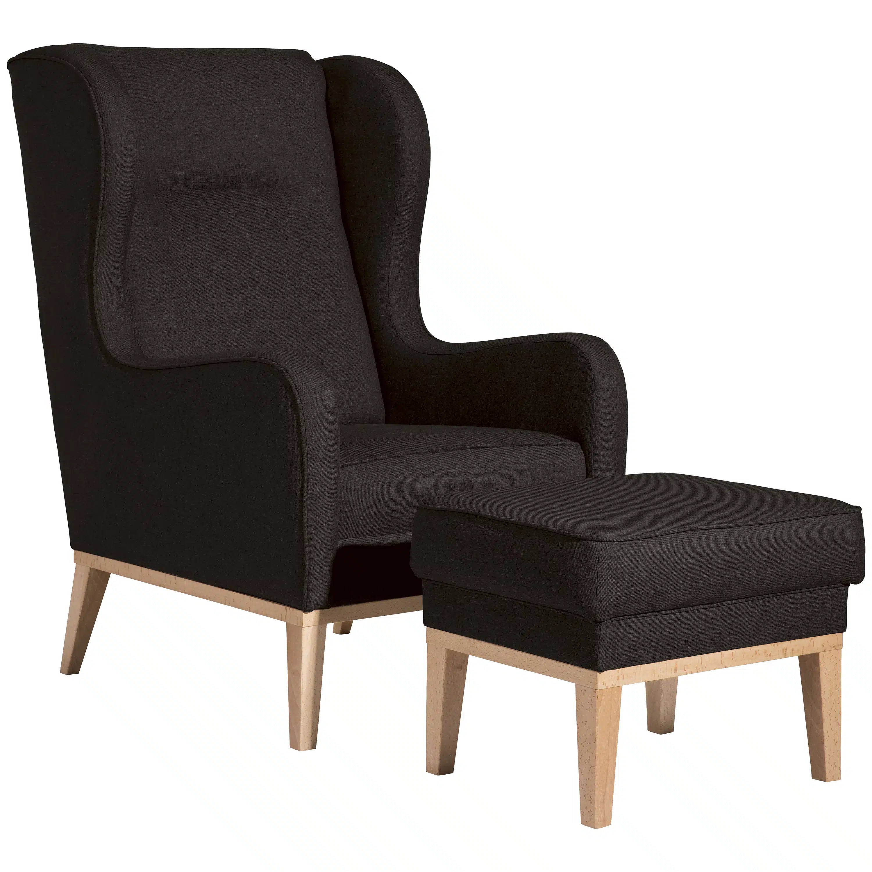 Angelo - Ohrenbackensessel - Hocker