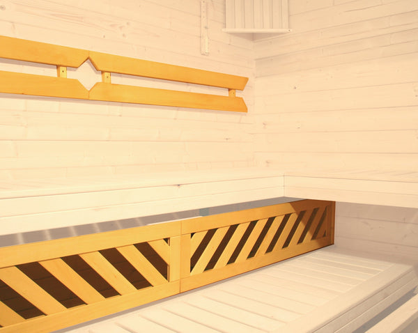 Sauna Rückenlehne und Liegenblende
