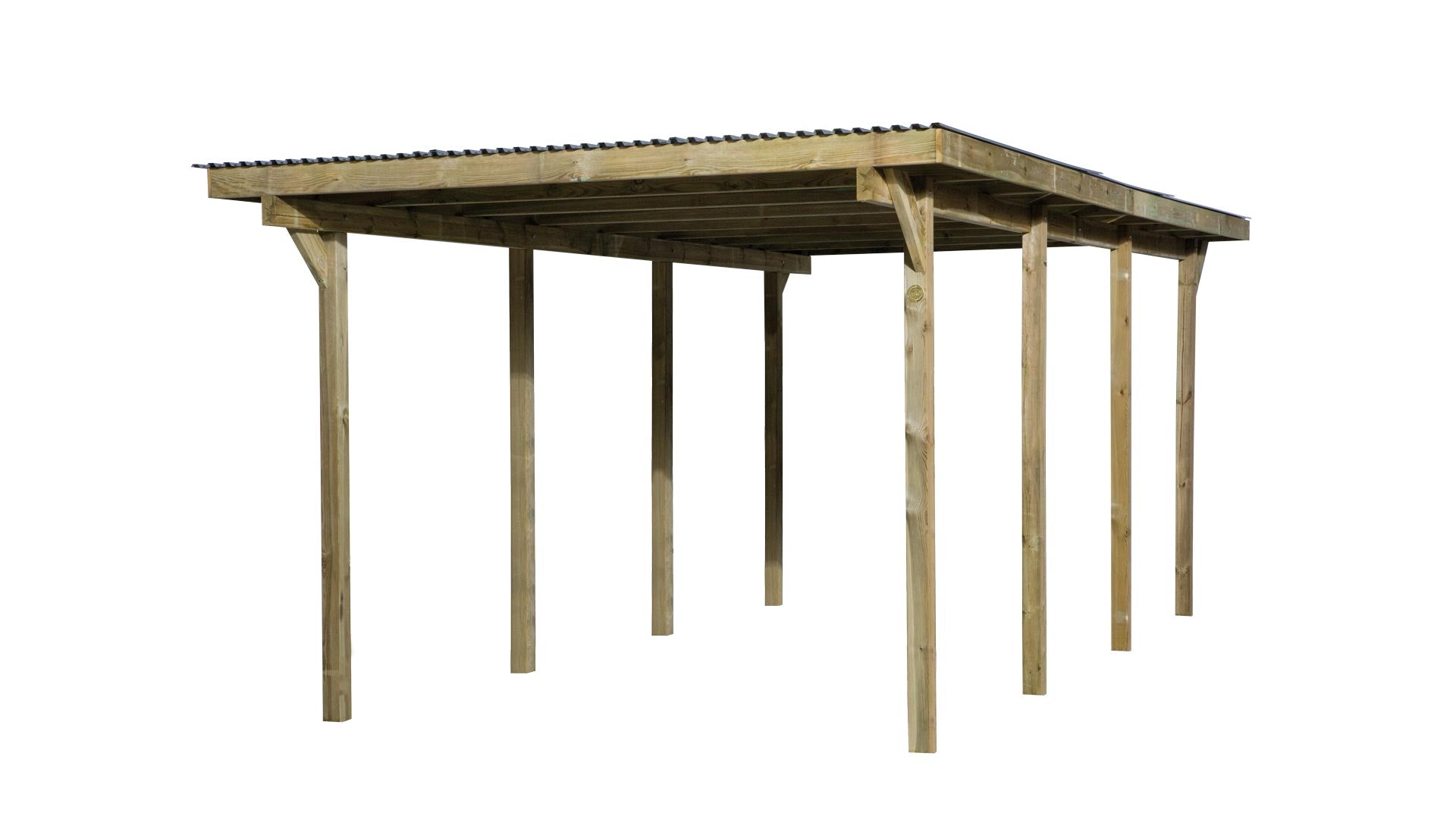 weka einzelcarport flachdach fichtenholz schützt ihr auto vor wind und wetter