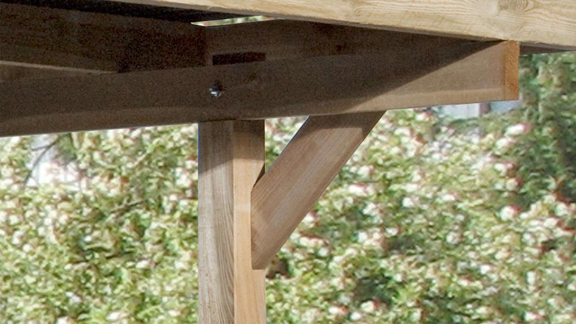 weka einzelcarport flachdach fichtenholz schützt ihr auto vor wind und wetter