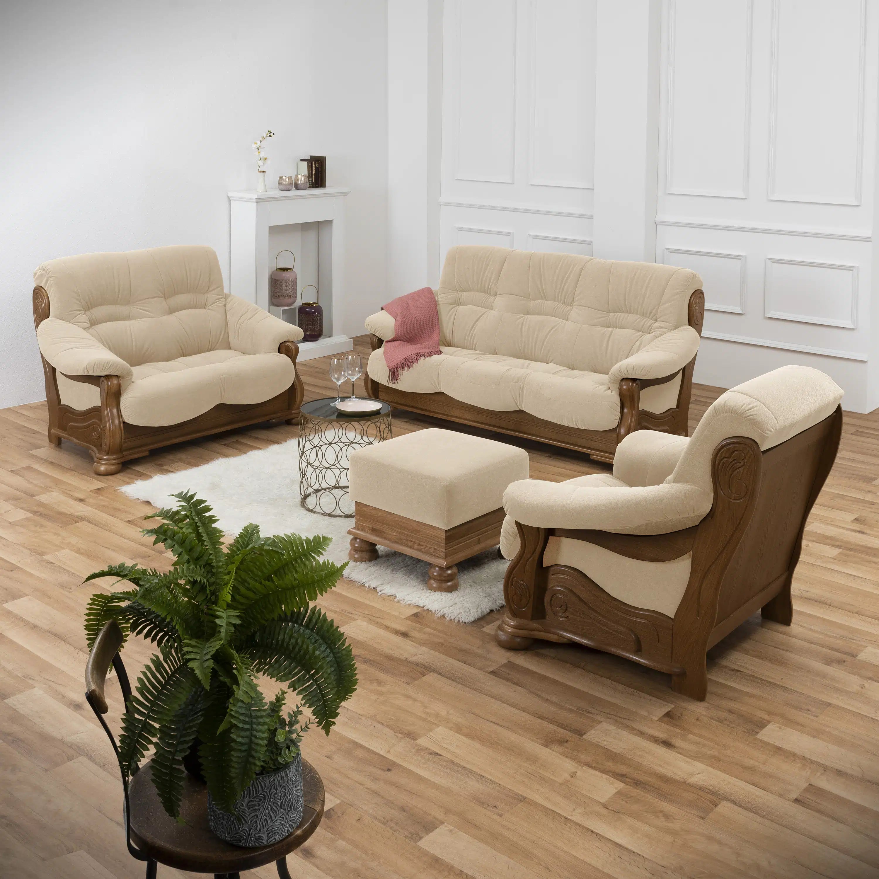 Tennessee - Sitzgarnitur 3 teilig - Sessel - Sofa
