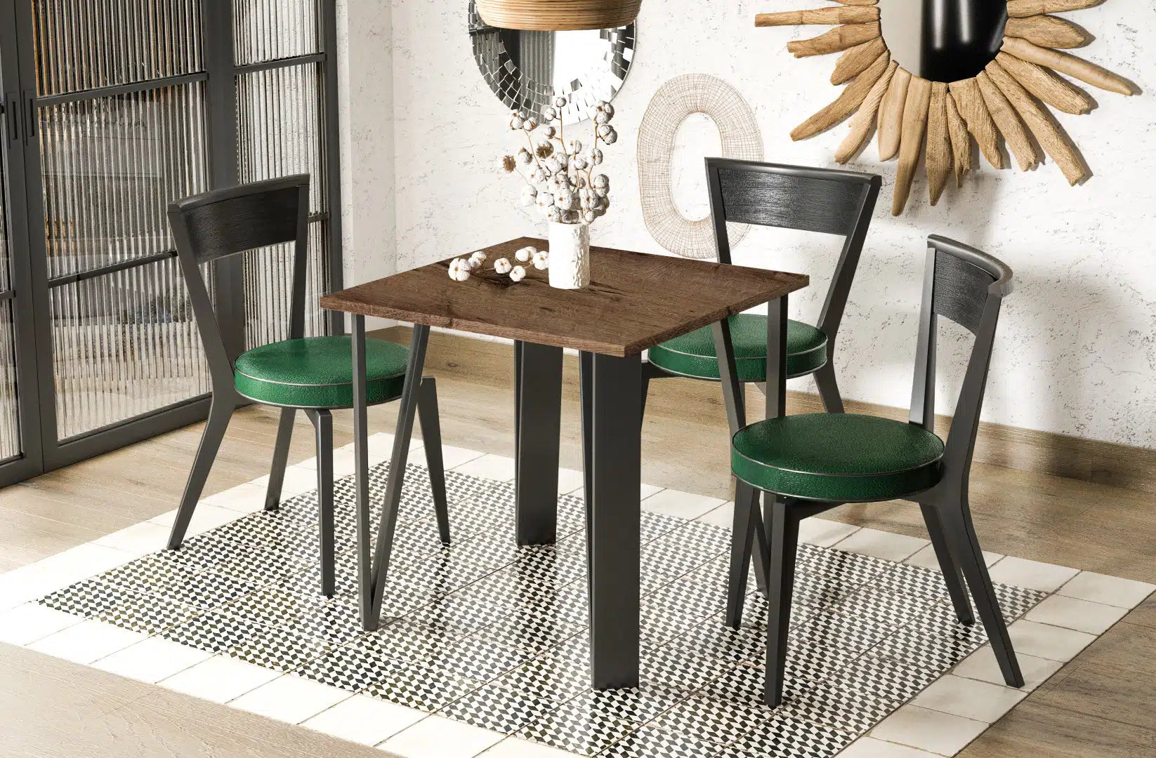 Der exquisite, ausziehbaren Holz Esstisch Adeo von Endo Möbel - ein wahrer Blickfang für Ihr Esszimmer! Mit seiner innovativen Ausziehfunktion ist dieser Tisch perfekt für gesellige Abende mit Familie und Freunden geeignet