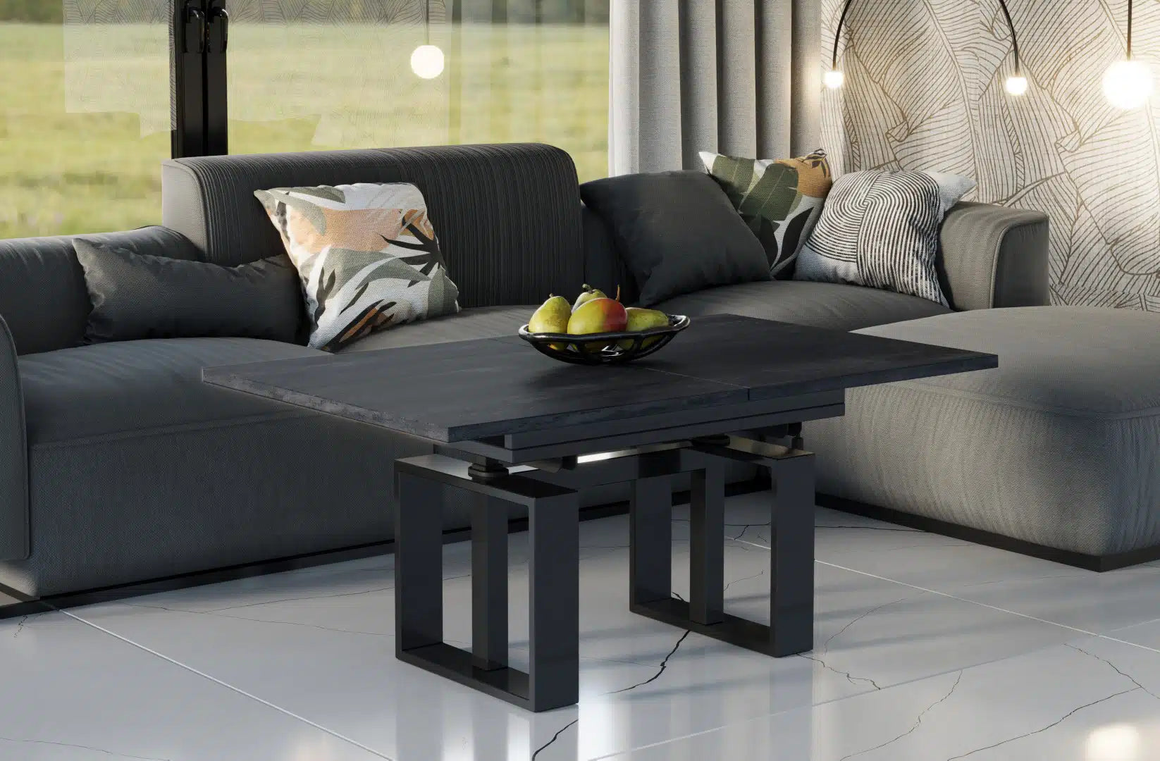 Der multifunktionale Couch- und Esstisch Empoli von Endo Möbel - ein Möbelstück der Extraklasse! Mit seiner innovativen Auszieh- und Höhenverstellfunktion ist er perfekt für gesellige Abende mit Freunden und Familie geeignet und bietet gleichzeitig eine praktische Ablagefläche im Alltag.