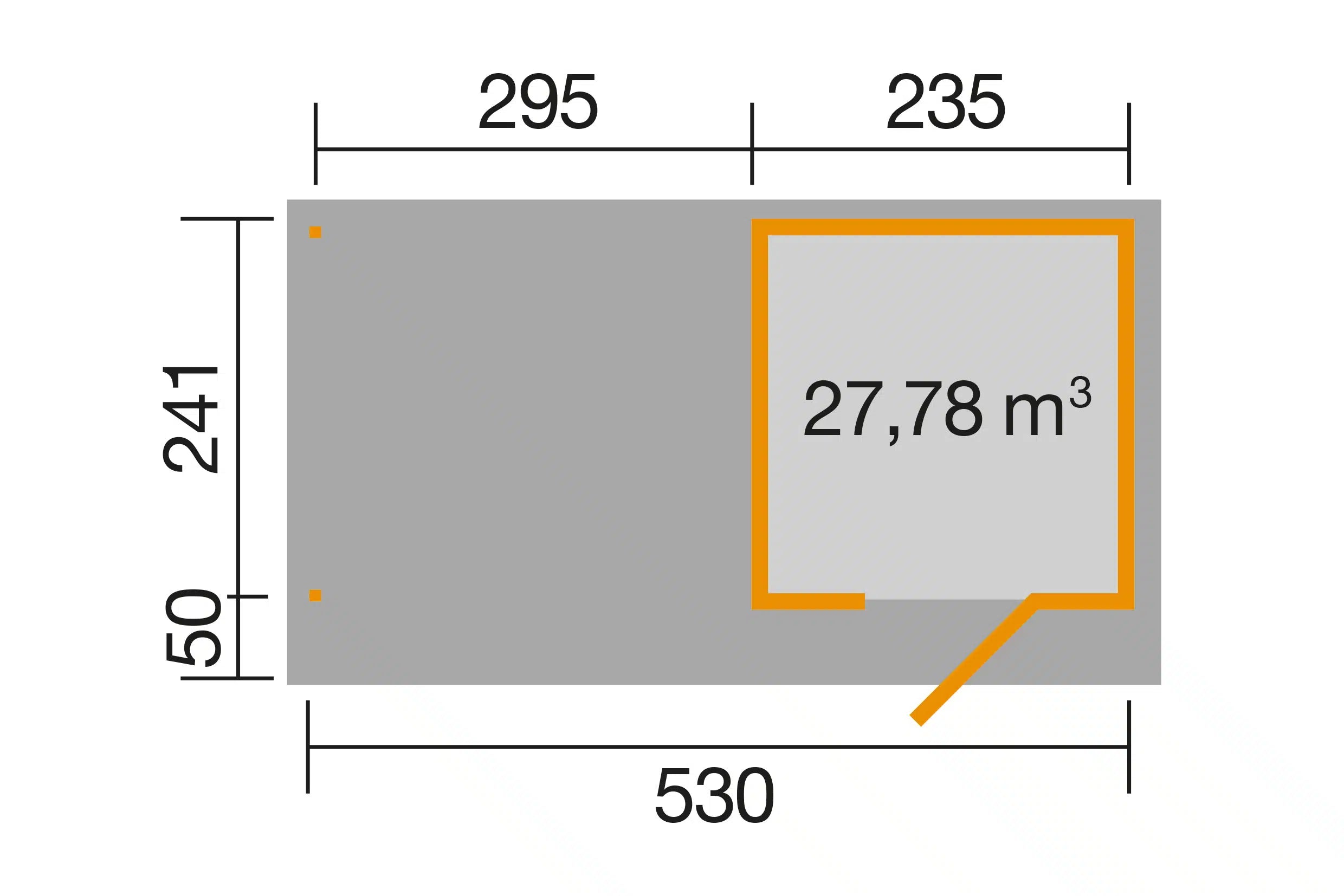 Gartenhaus Maße 530x241