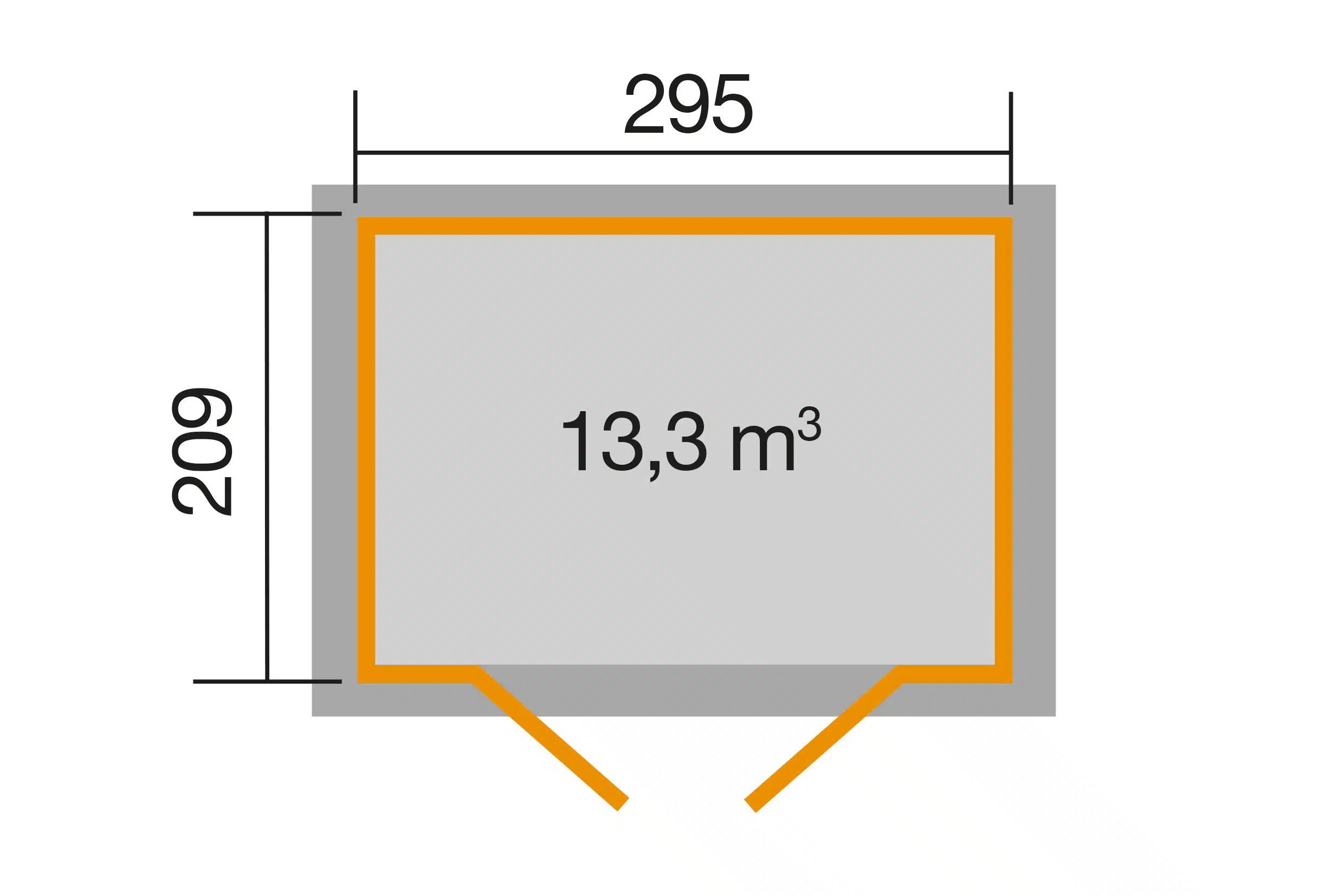 Geräteschuppen Grundriss 295x209