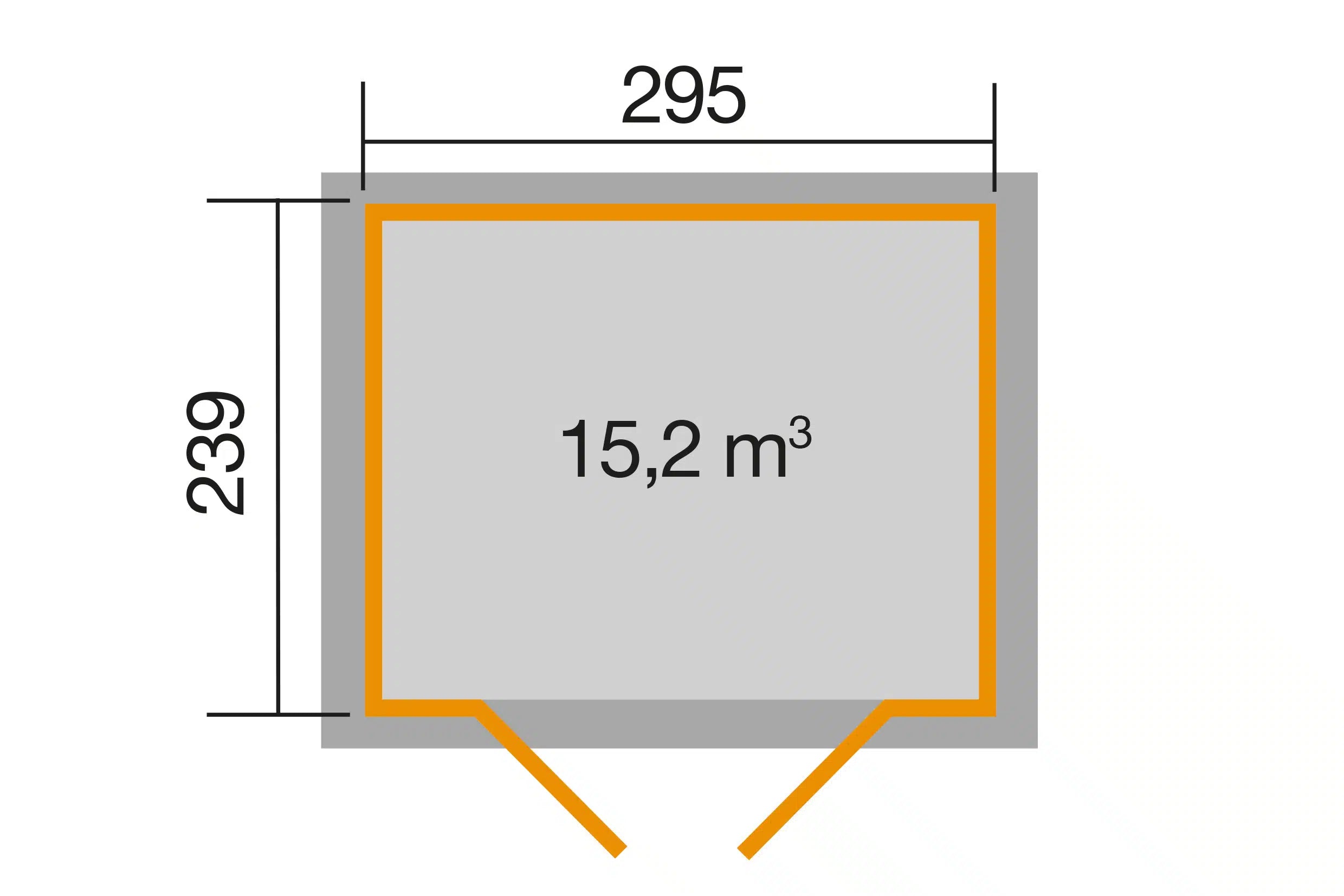 Geräteschuppen Grundriss 295x239