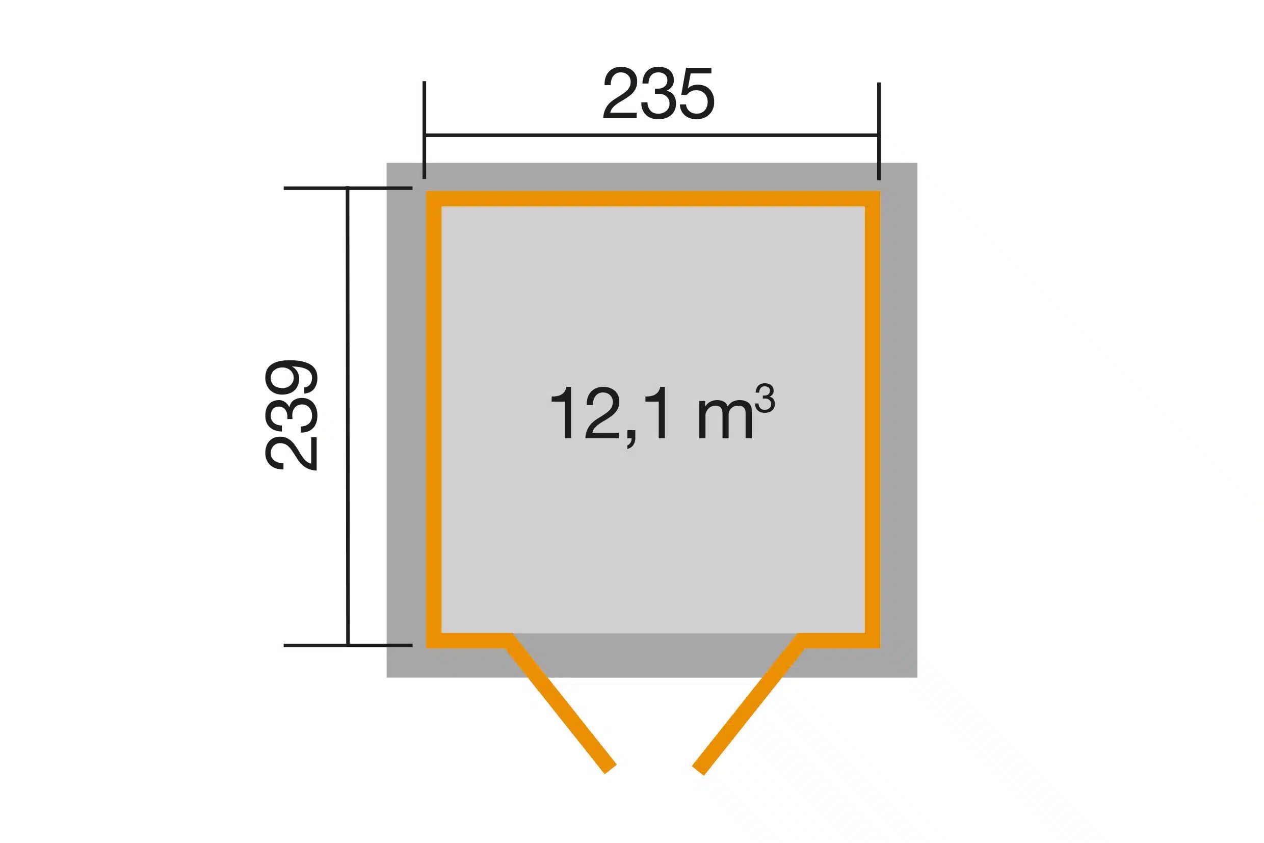 Geräteschuppen Grundriss 235x239
