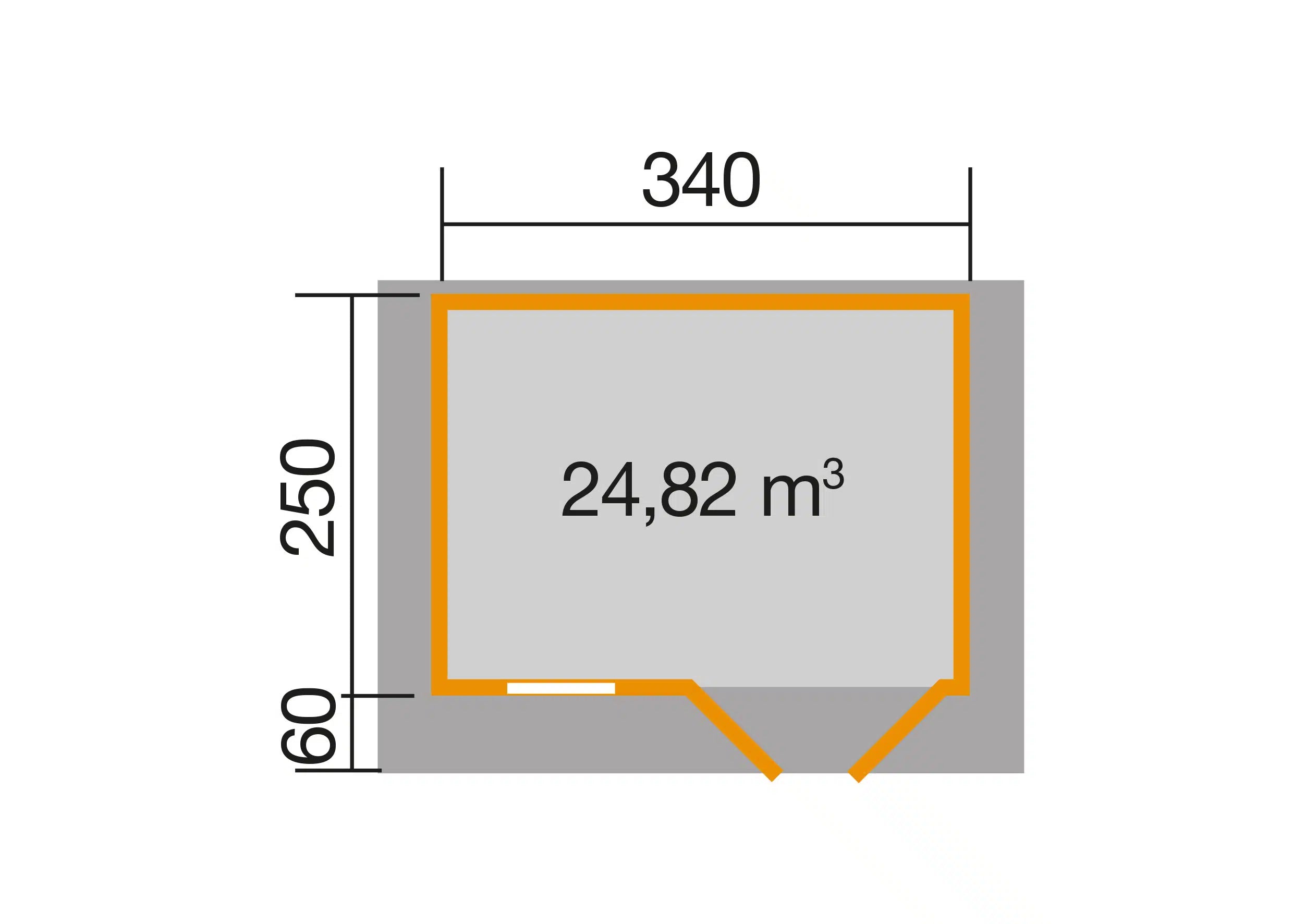 Gartenhaus 340x250