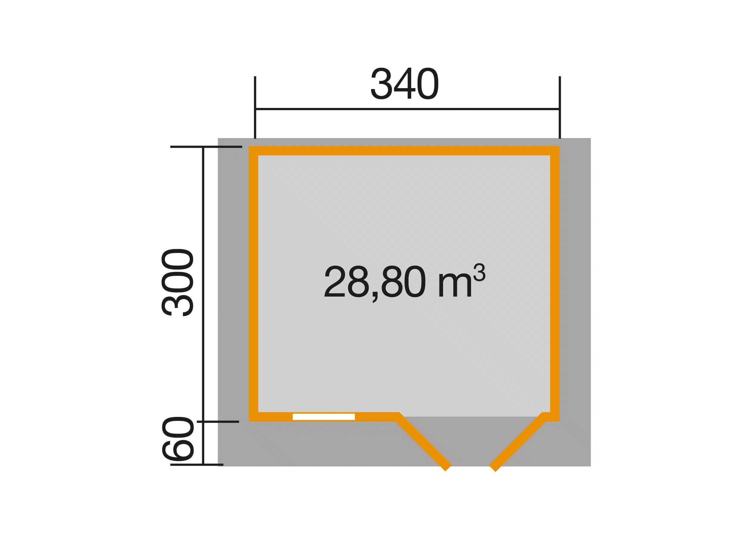 Gartenhaus 340x300