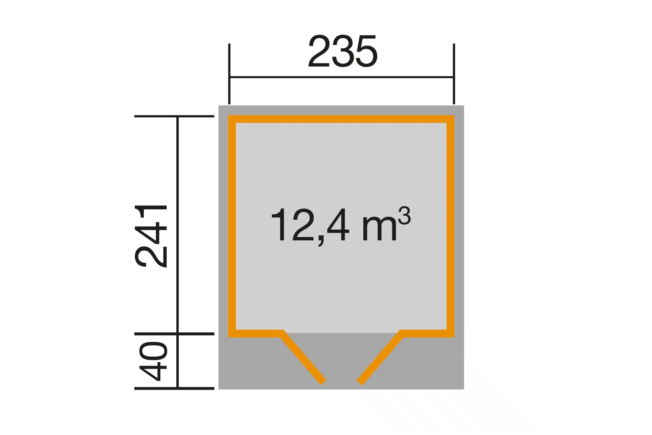 Gartenhaus Maße 235x241